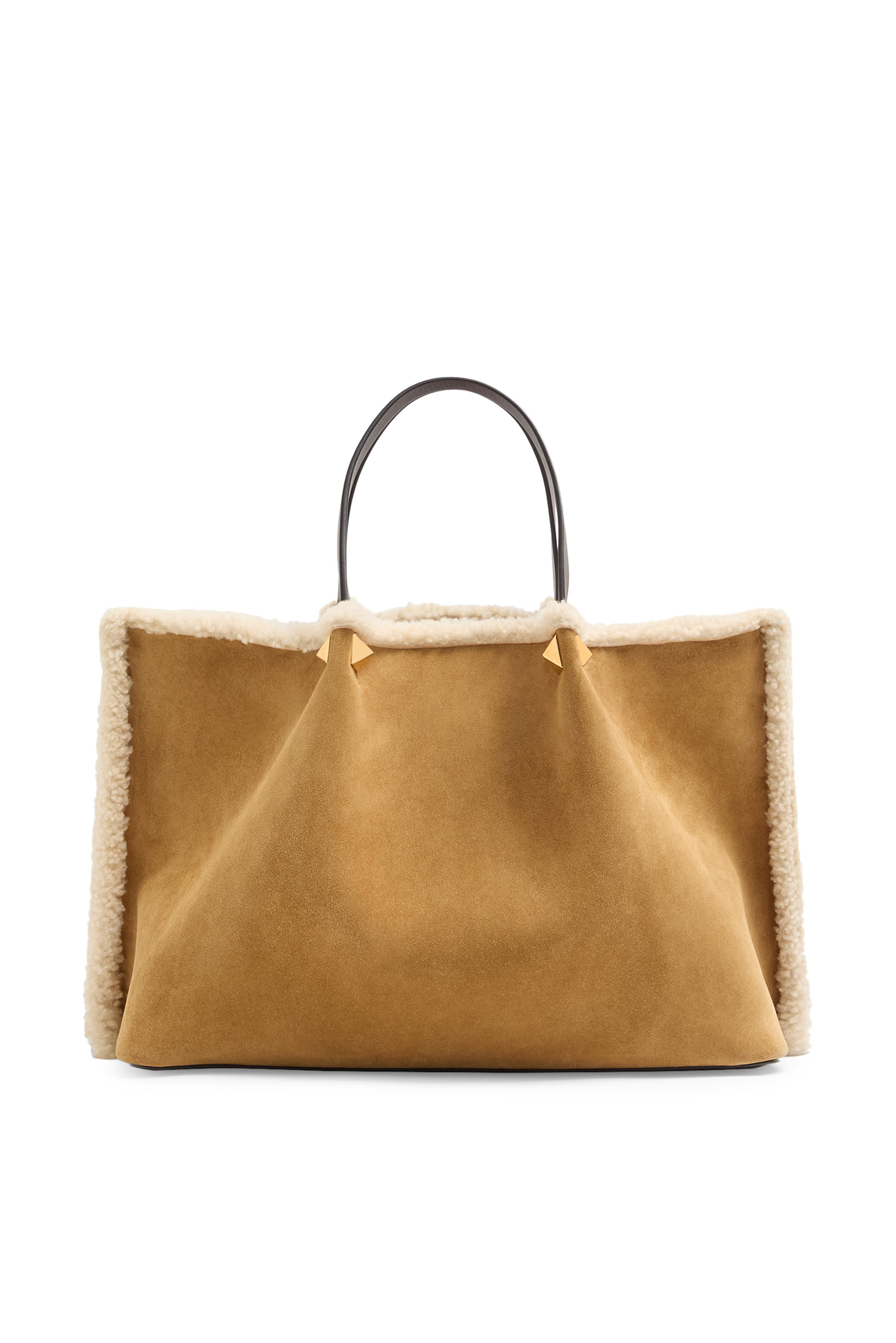 Logo Medium Suede Shopping Bag