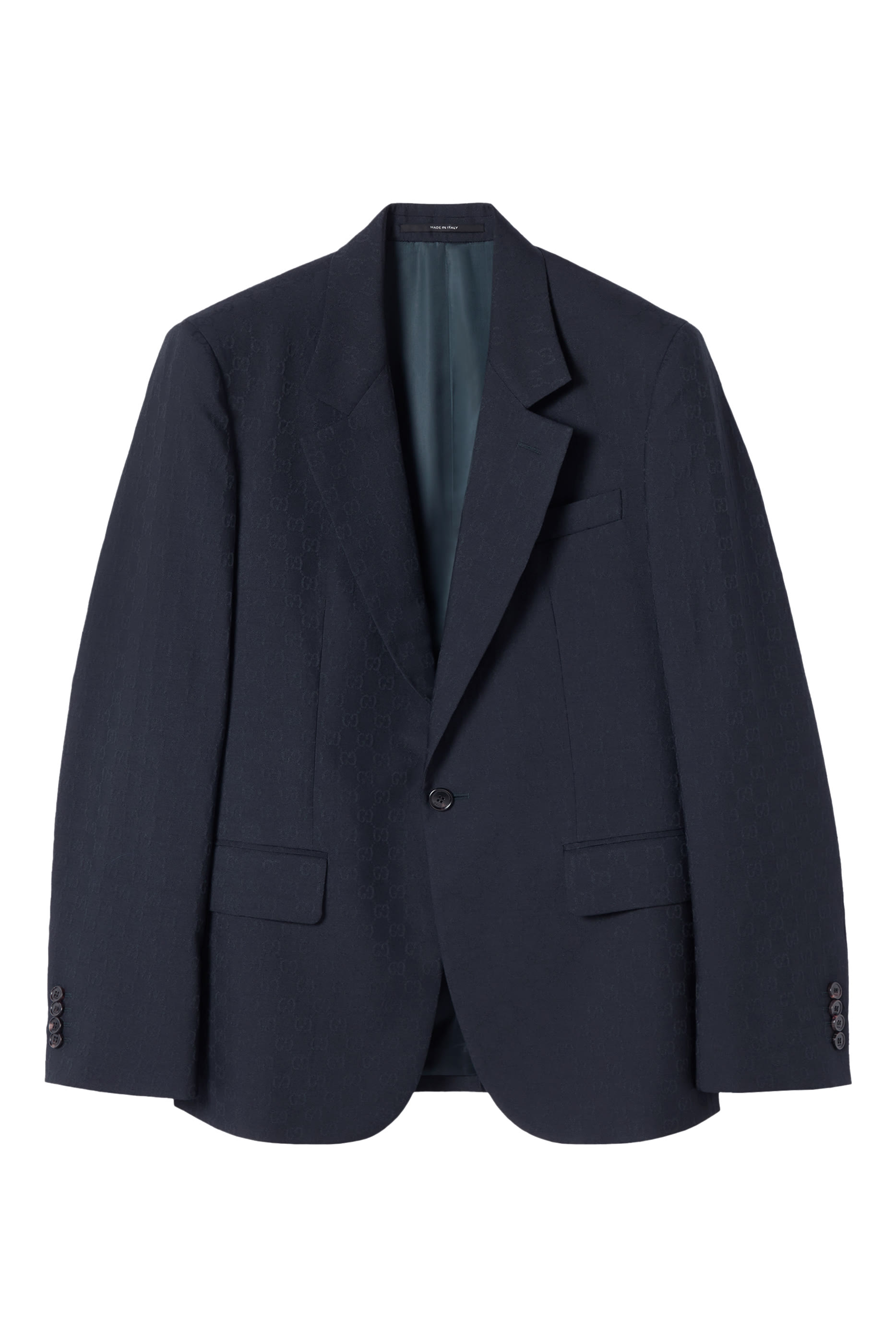 Single-Breasted GG Wool Jacket