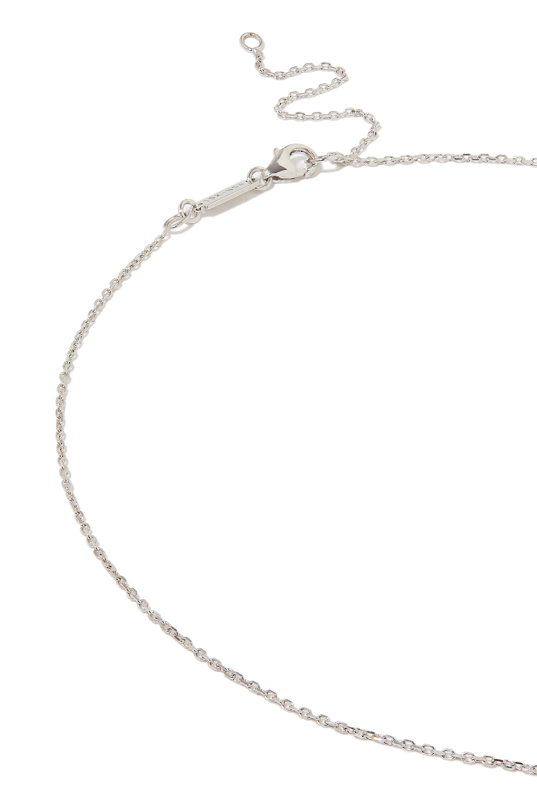 Bold Diamond Bar Pendant, 18k White Gold & Diamonds