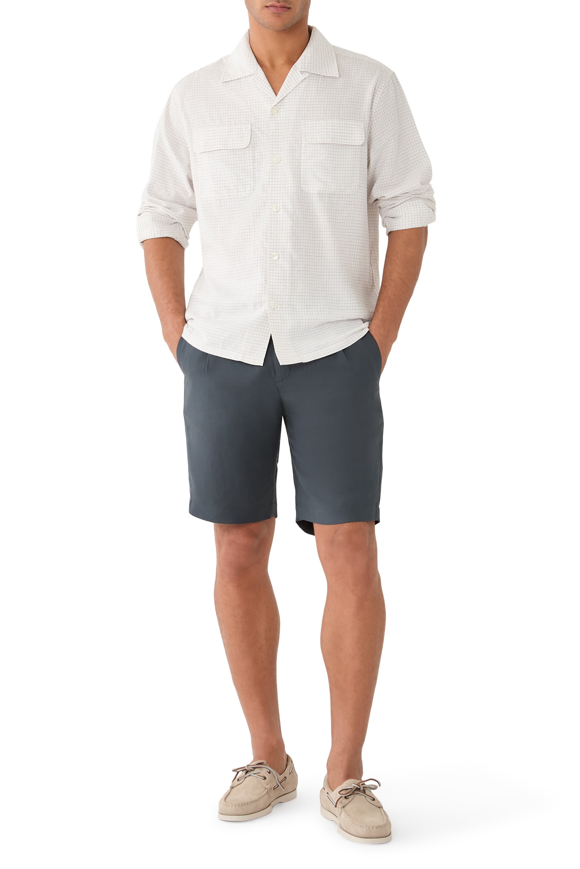 Drawstring Waist Bermuda Shorts