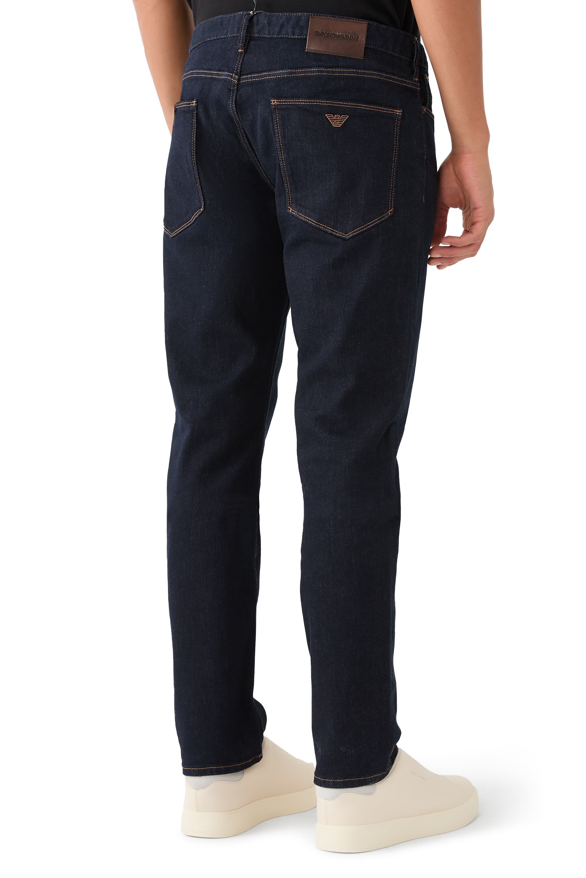 Slim-fit Washed Denim Jeans