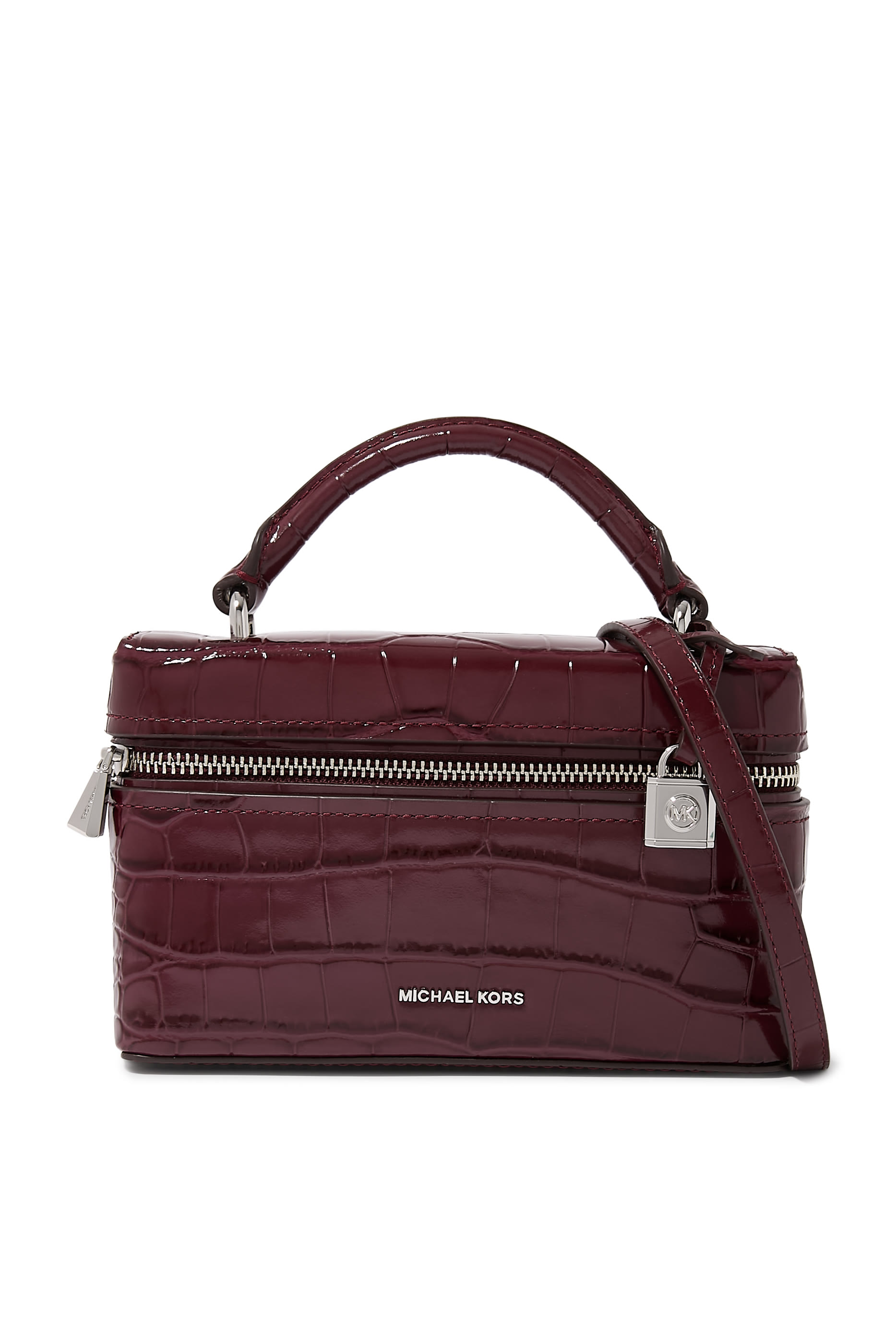  Jana Extra-Small Crocodile Embossed Leather Crossbody Bag