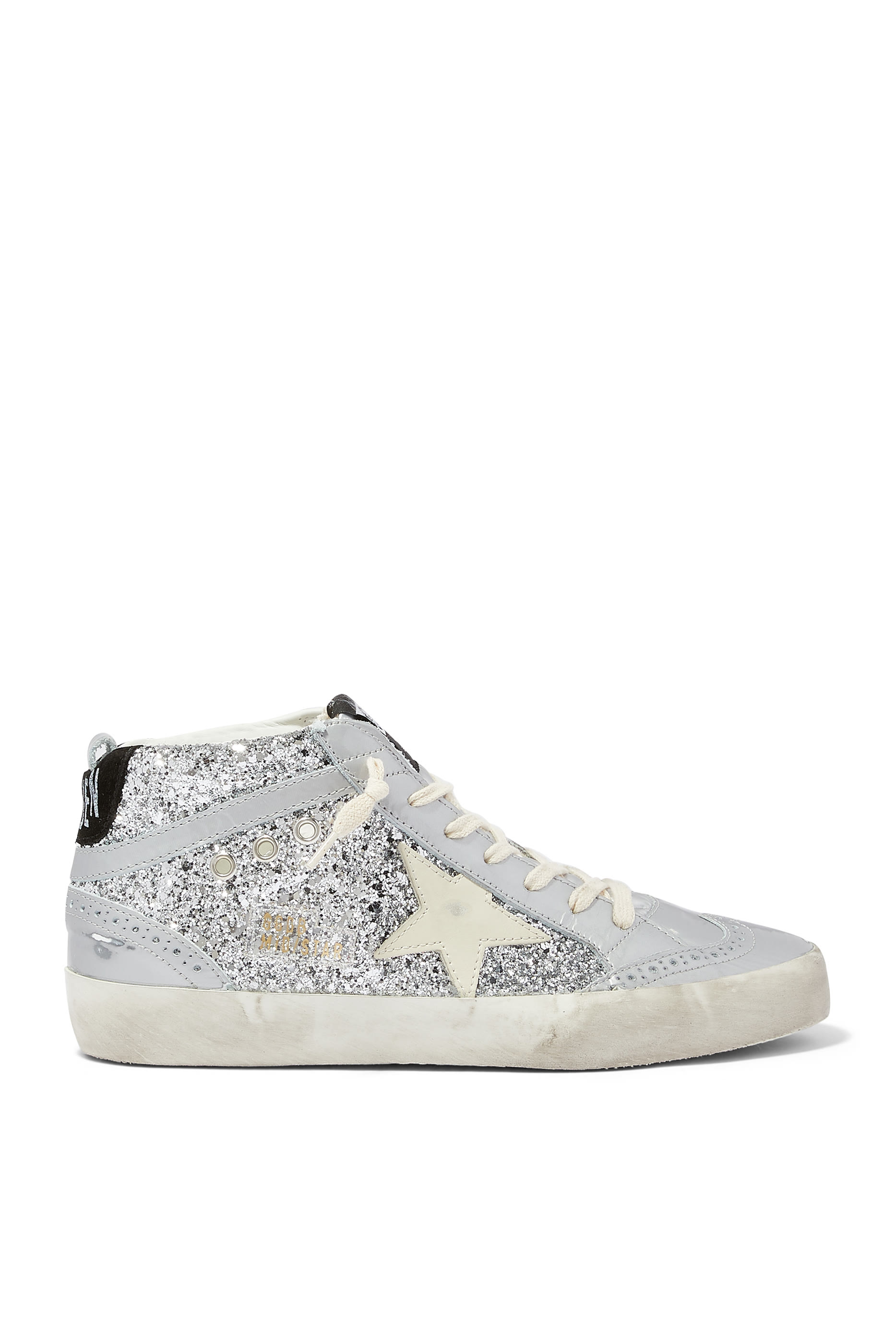 Mid Star Glitter High-Top Sneakers