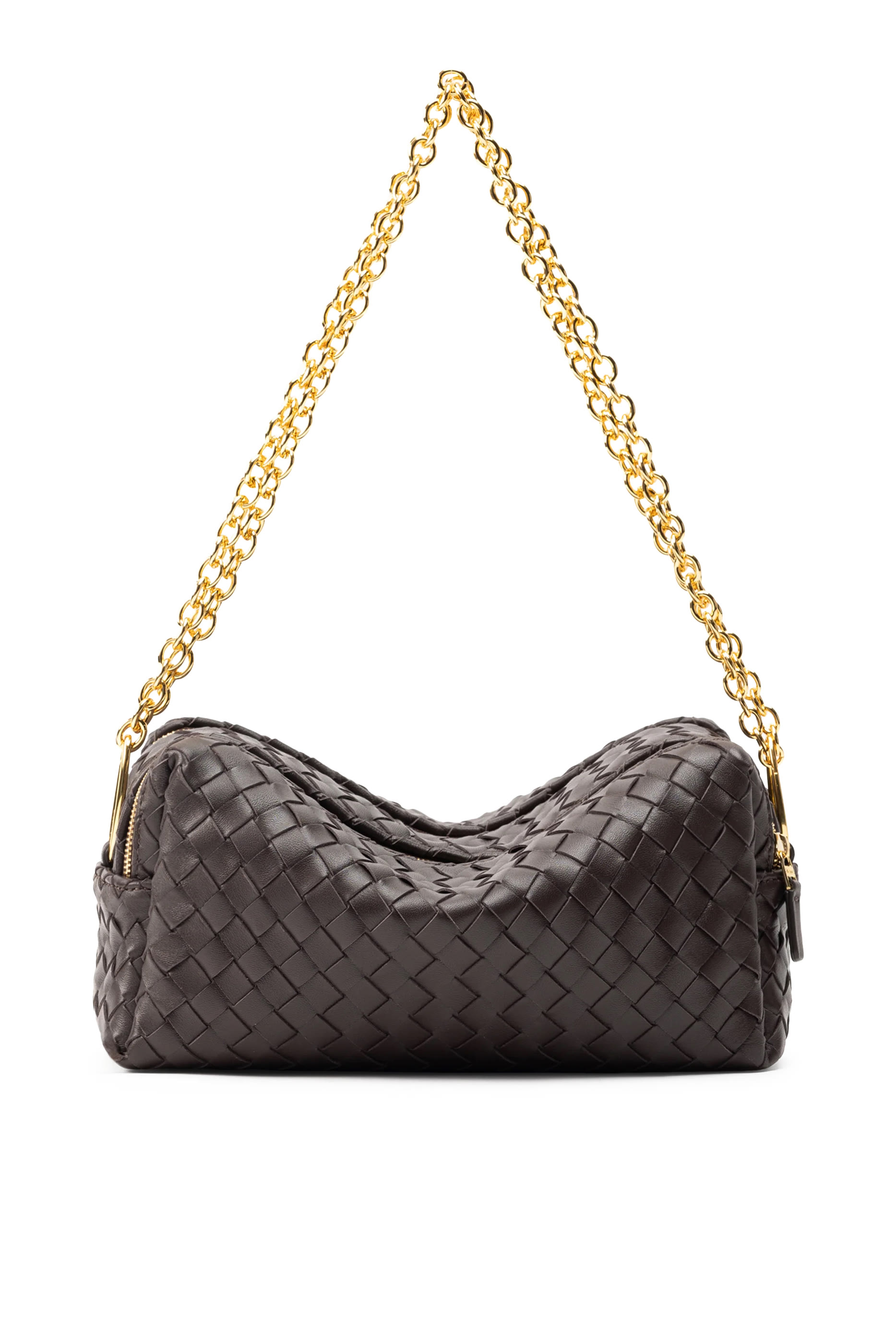 Trousse Chain Woven Leather Bag