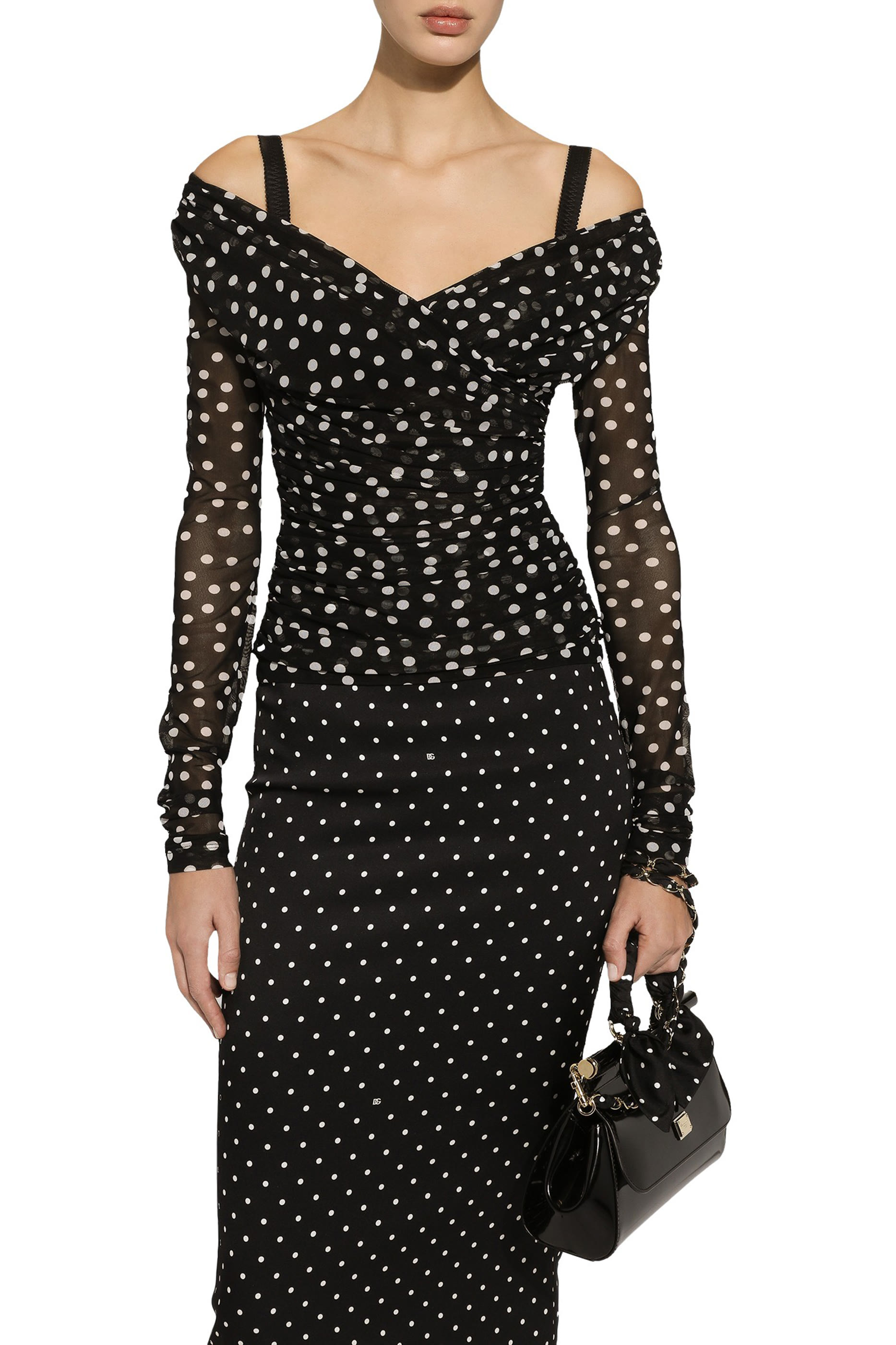 Charmeuse Calf-Length Pencil Skirt