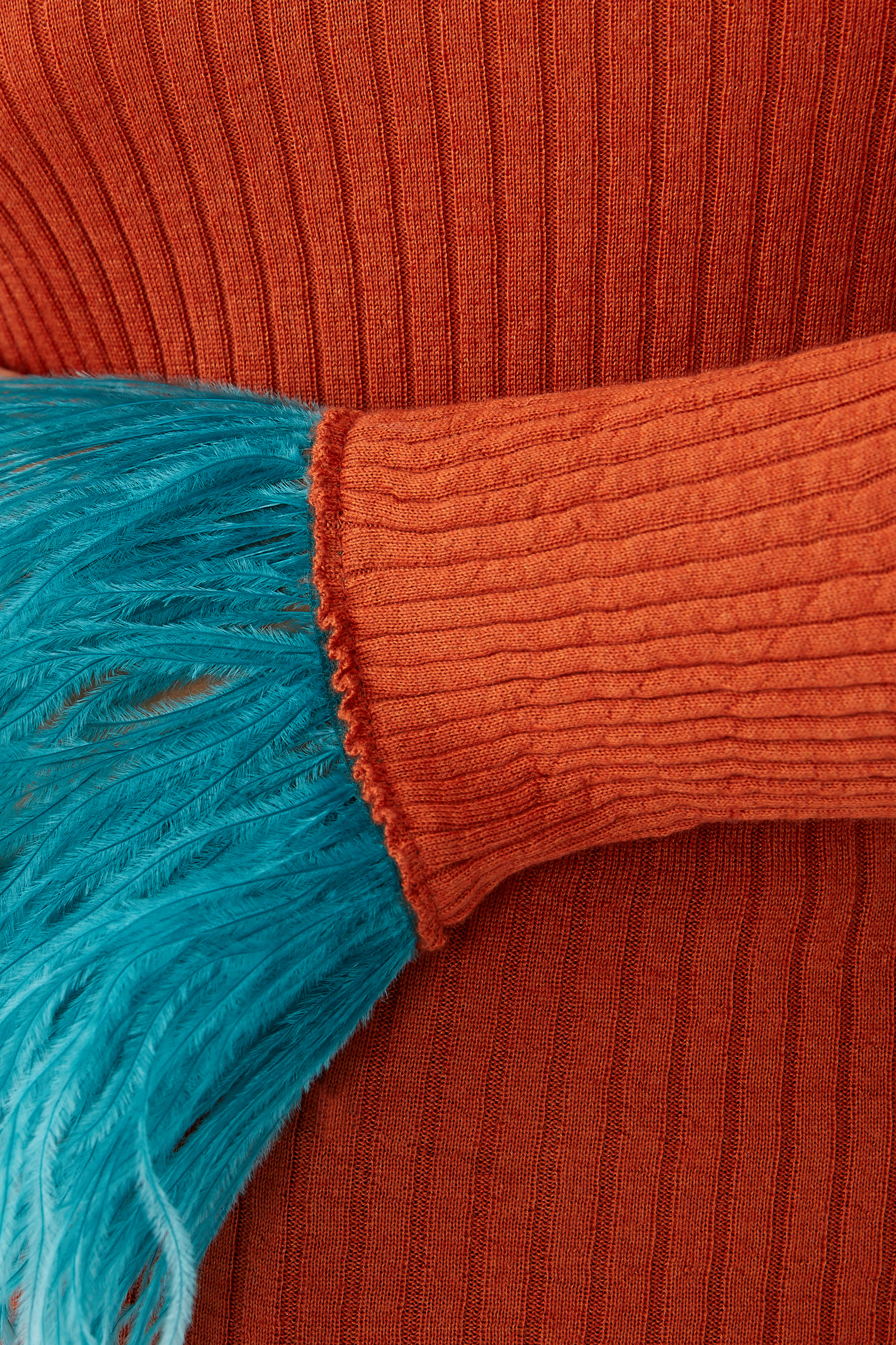 High Kick Feather Trim Top