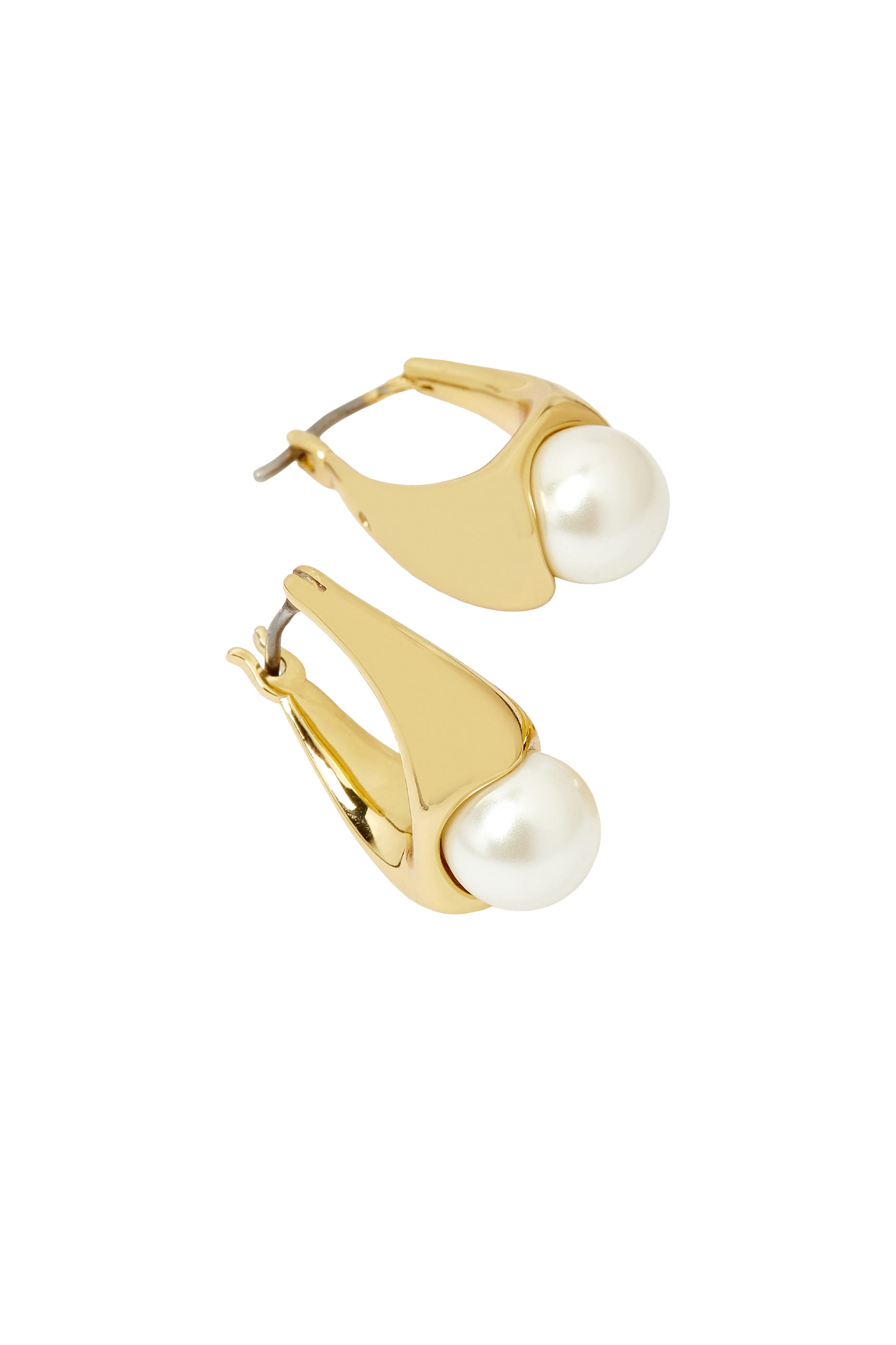 Harmony Huggies Earrings, Titanium & Glass