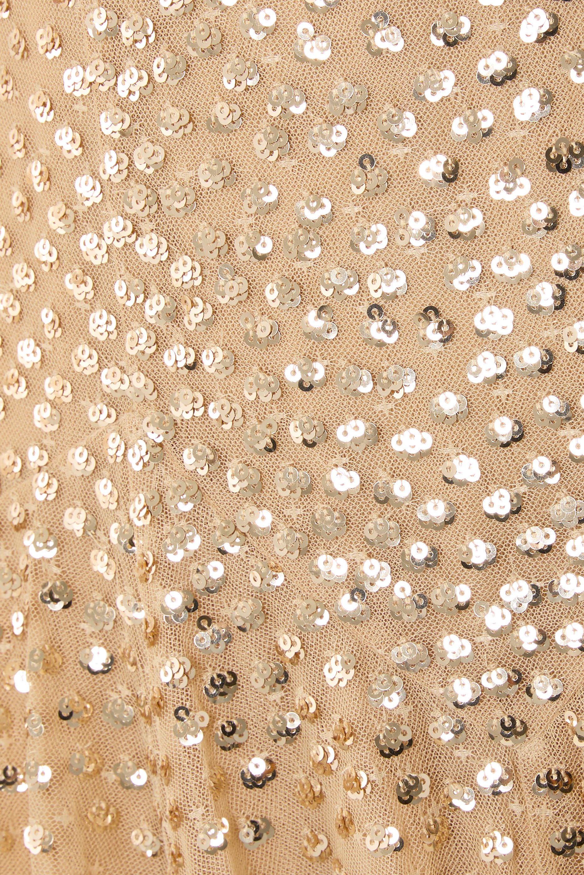 Sequin Cascade Cami Gown