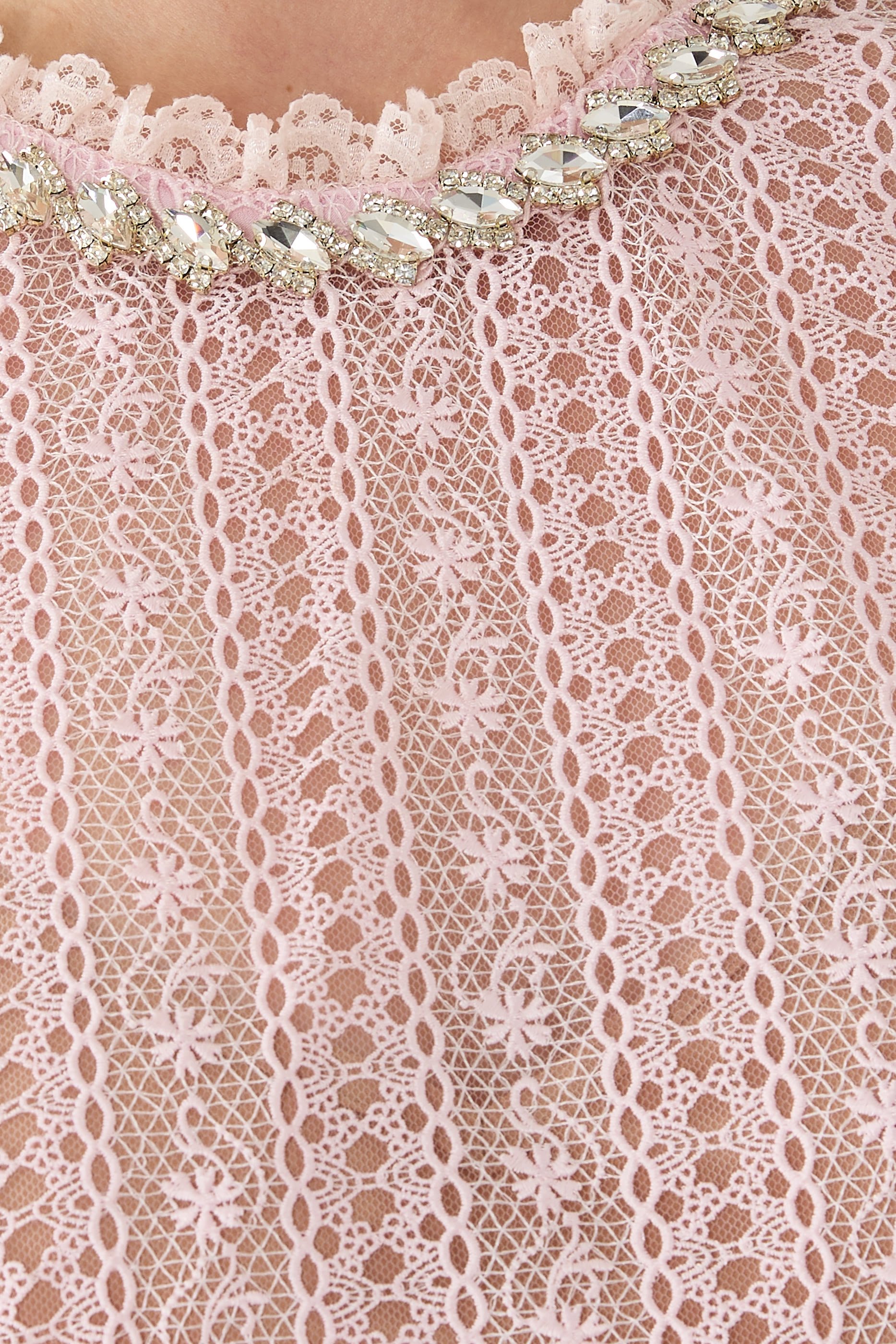 Organza Lace Midi Dress 