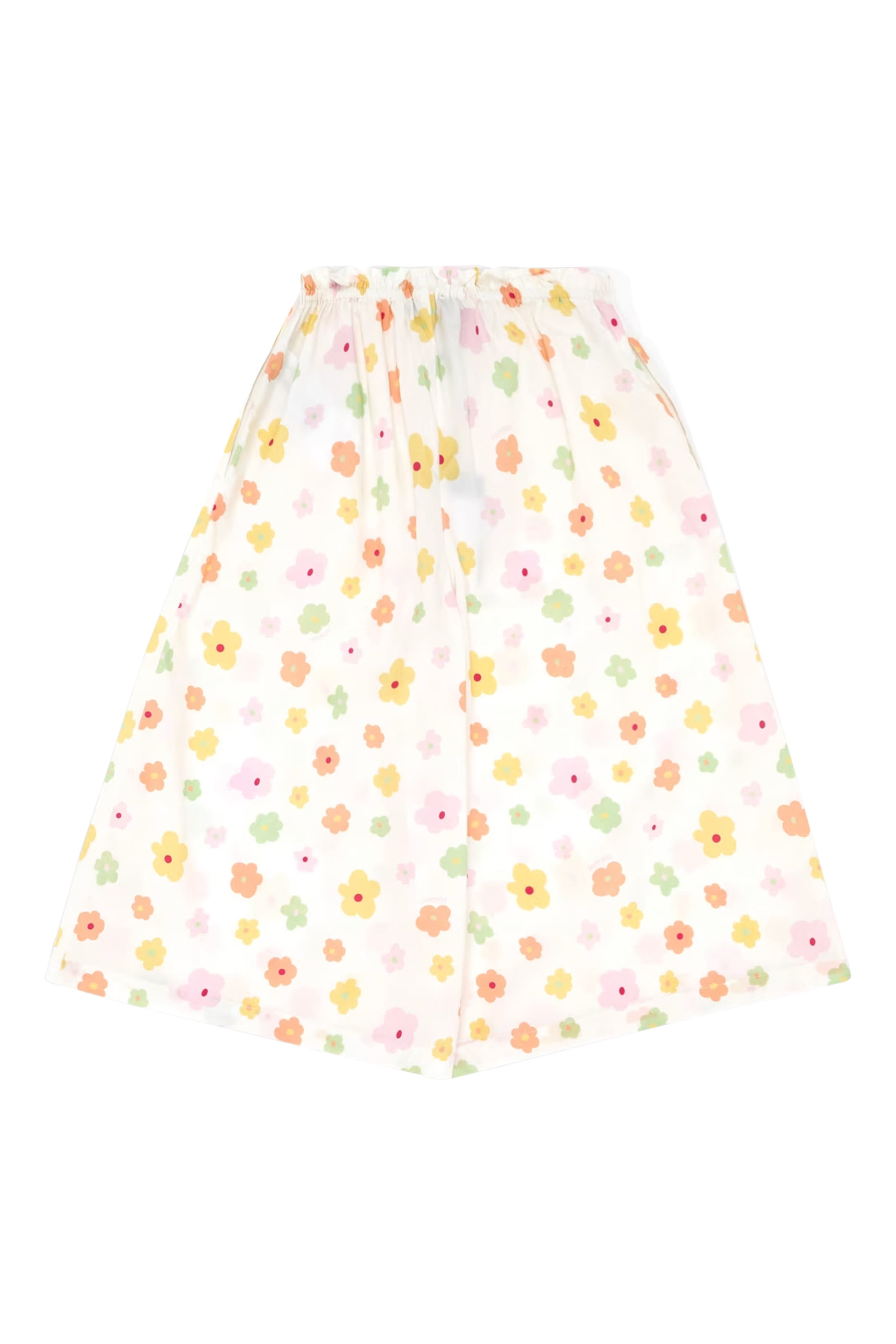 Kids Eagle Logo Wide-Leg Cropped Trousers