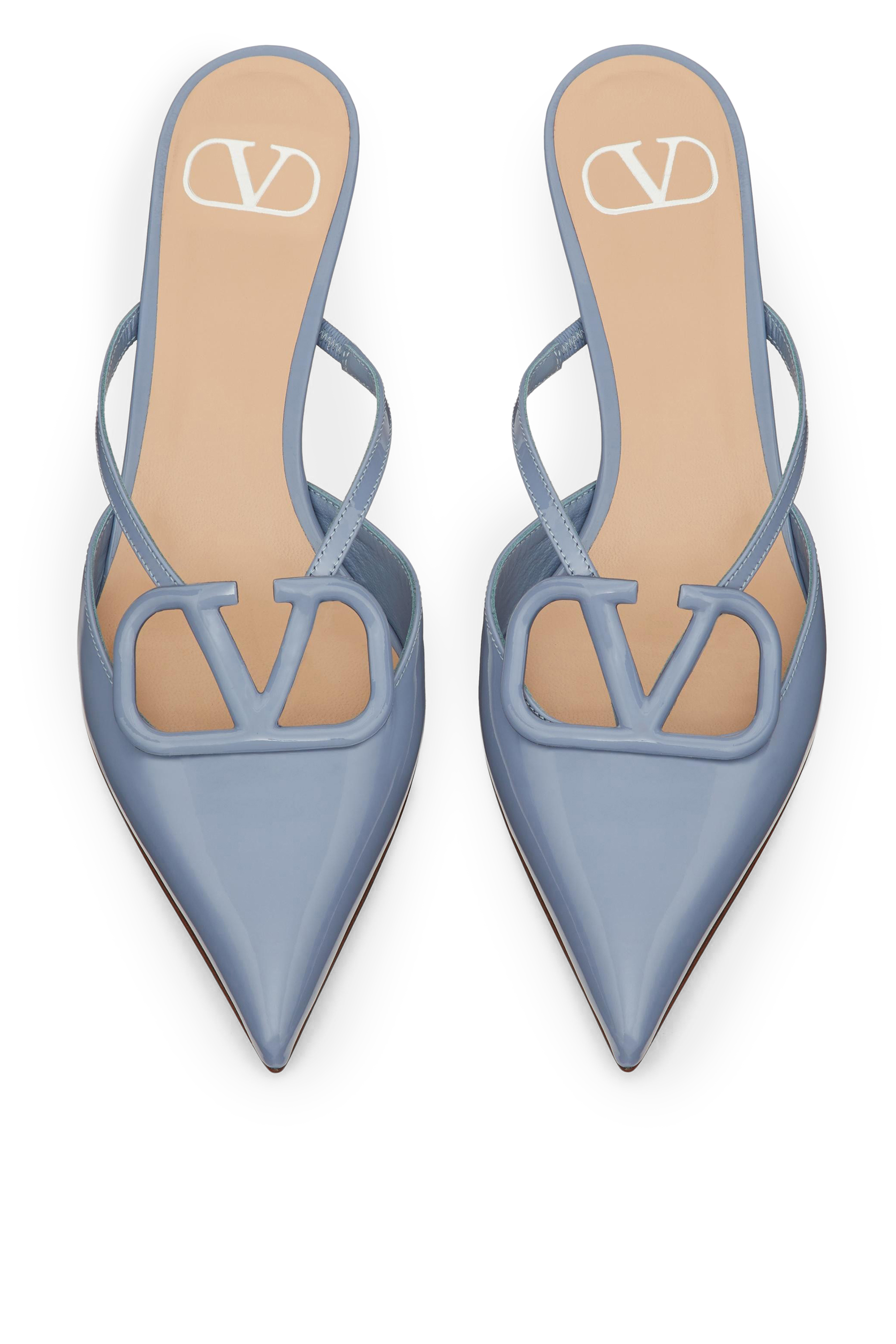 V Logo Signature Mules