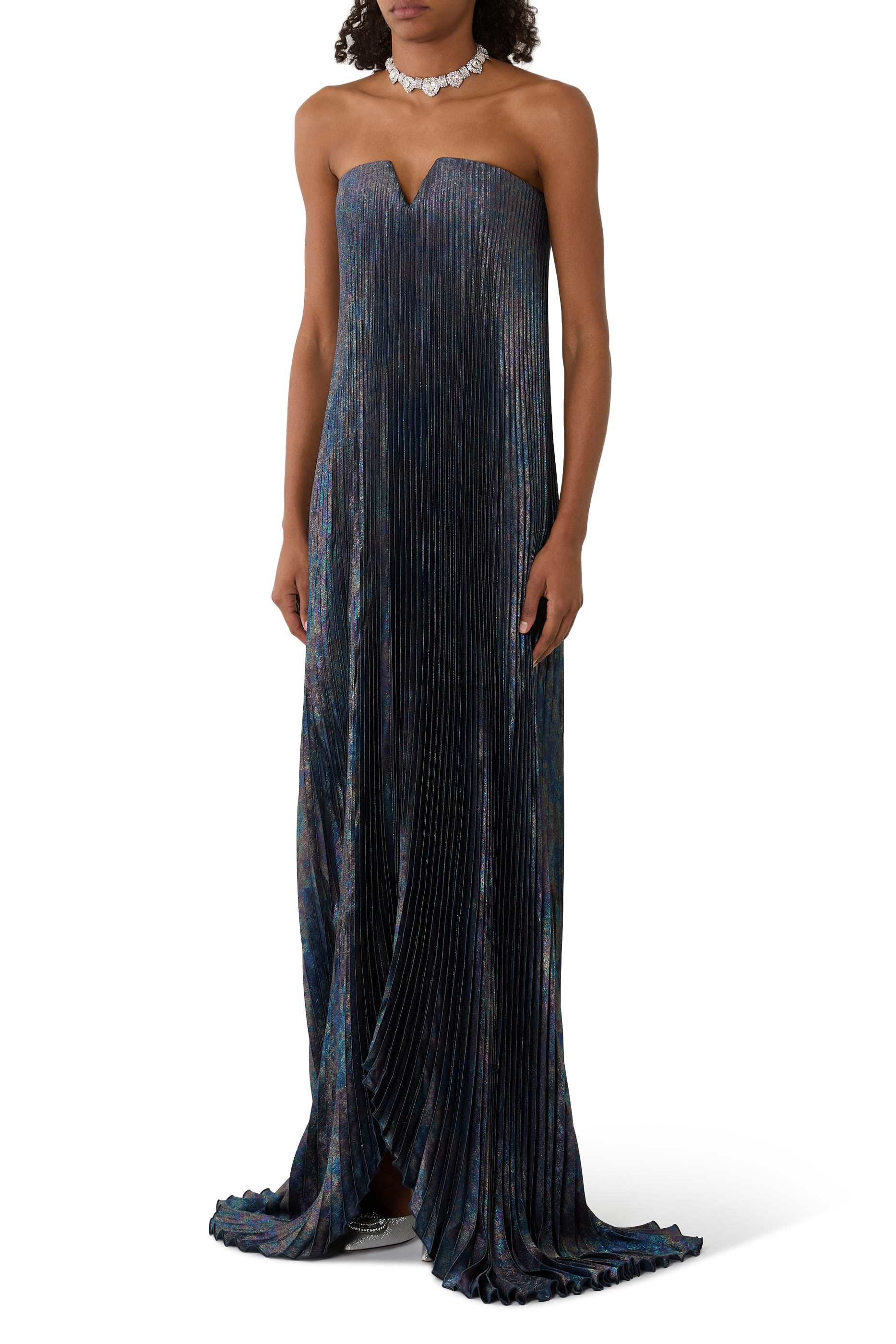 Galaxy-Print Maxi Dress