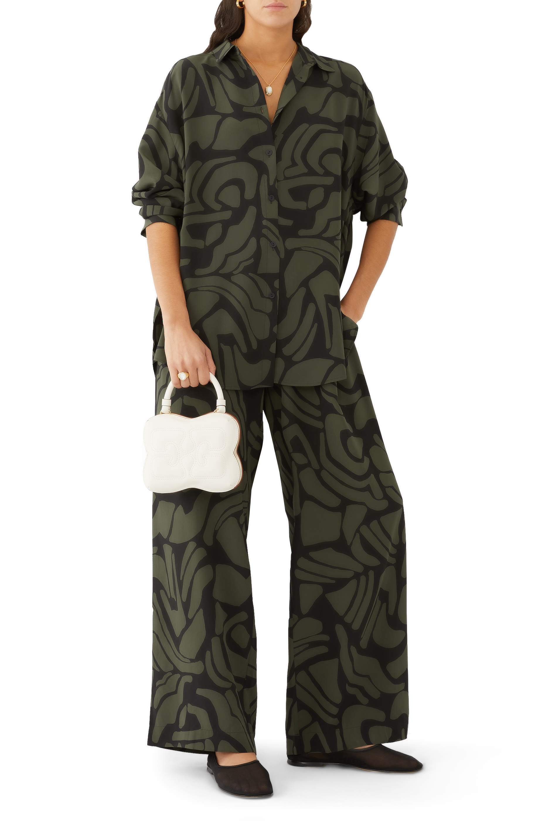 Drawstring Silk Trousers