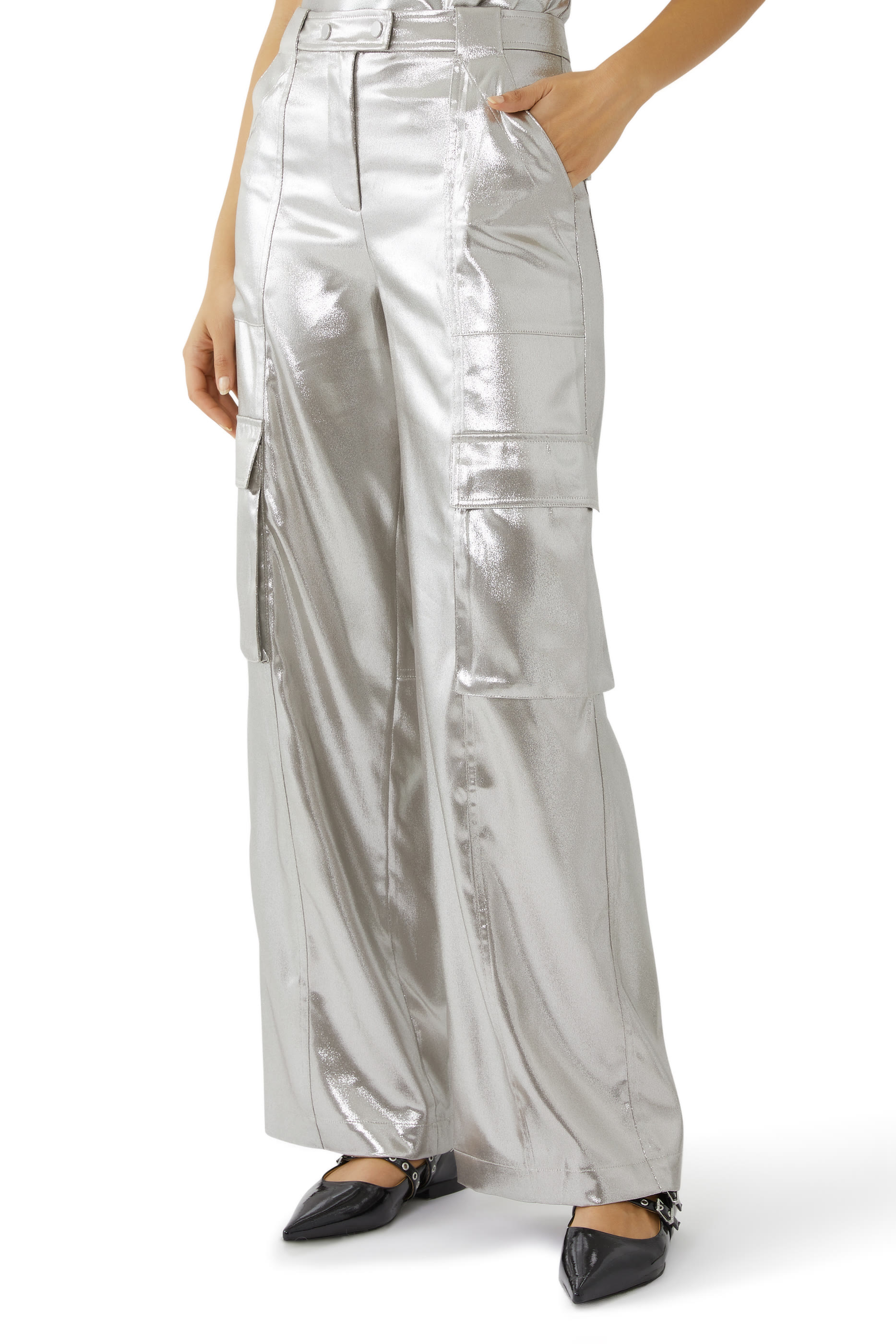 Beatriz Wide-Leg Cargo Pants