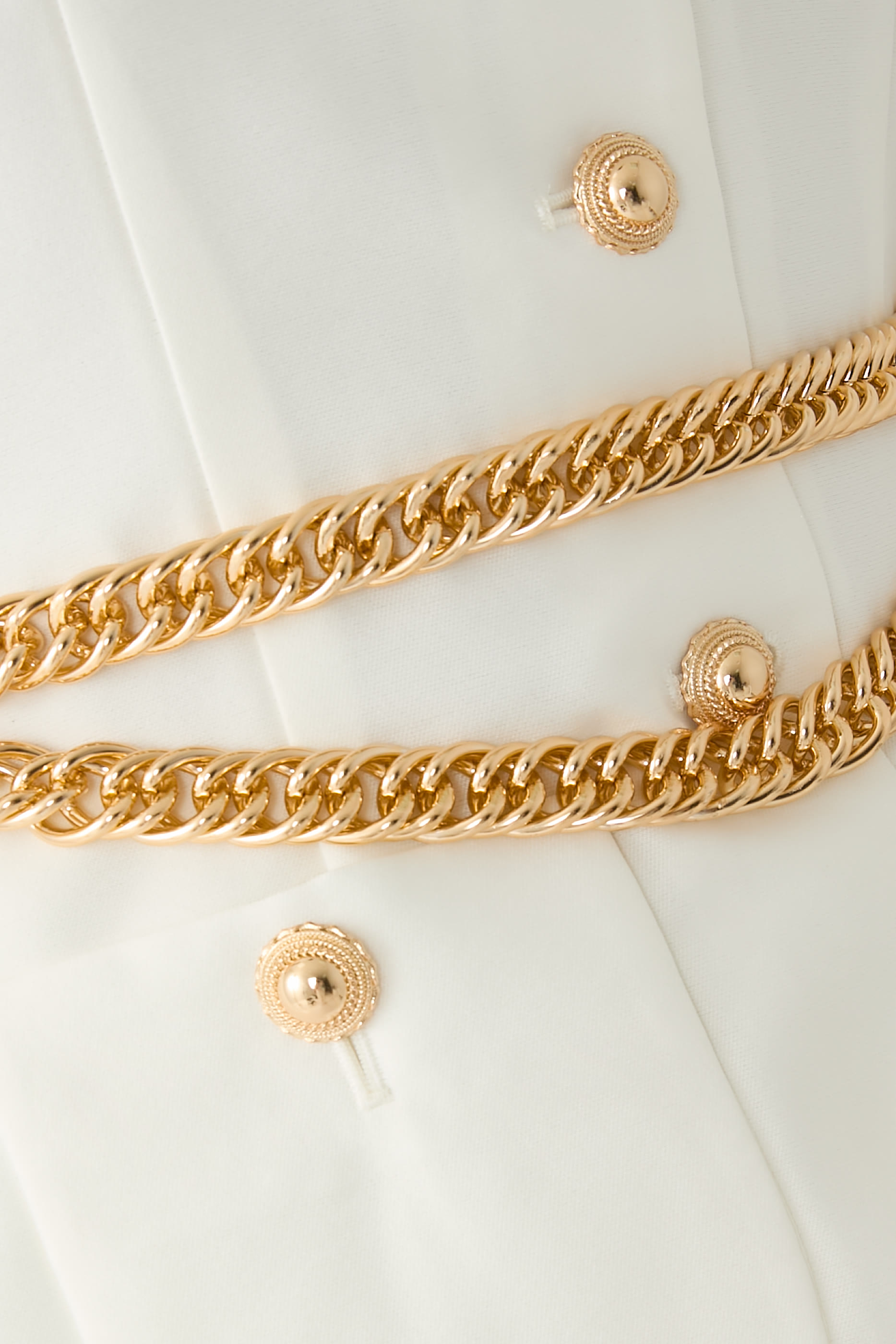 Taffeta Chain Belt Maxi Dress