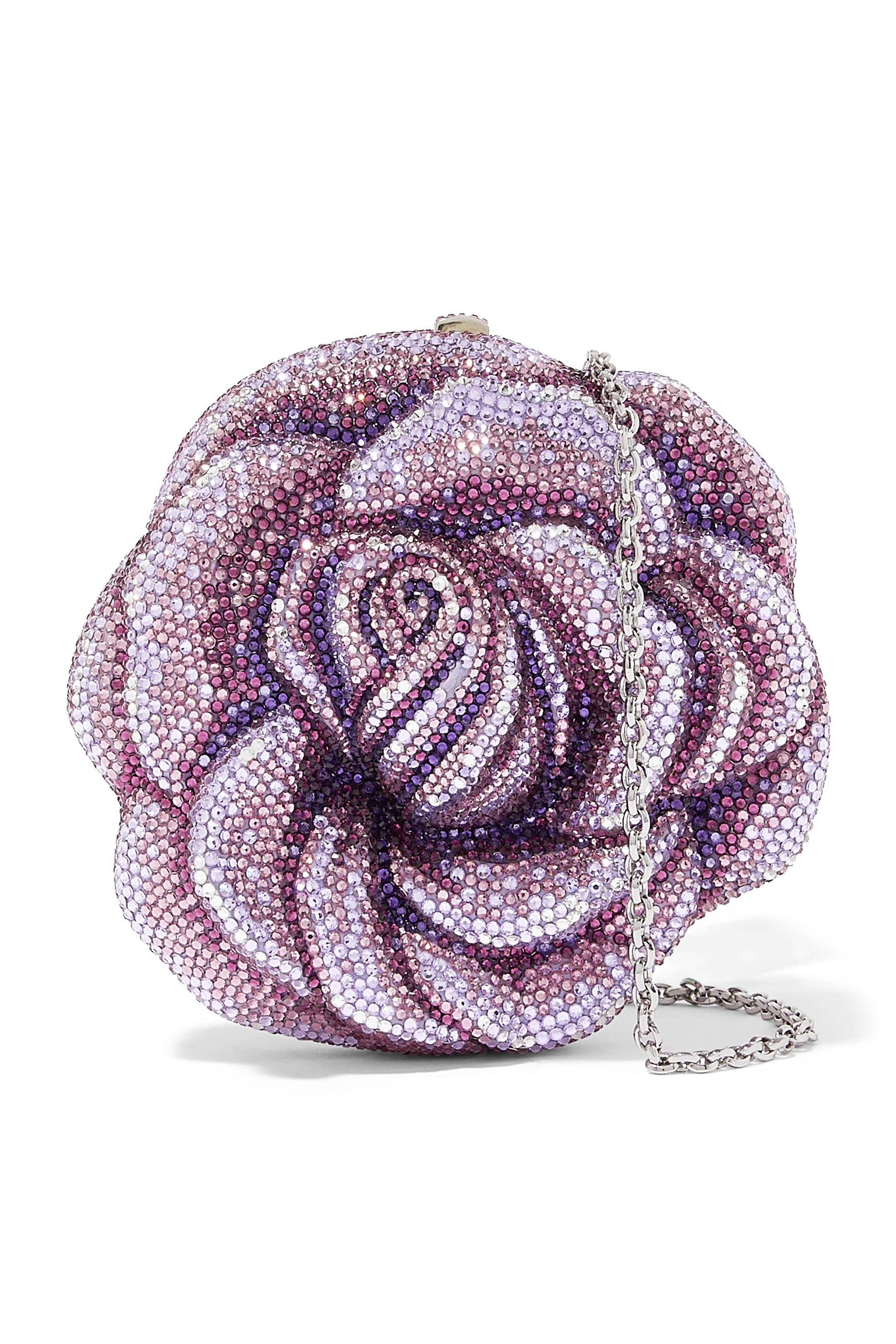 Rose Melody Bejeweled Flower Clutch