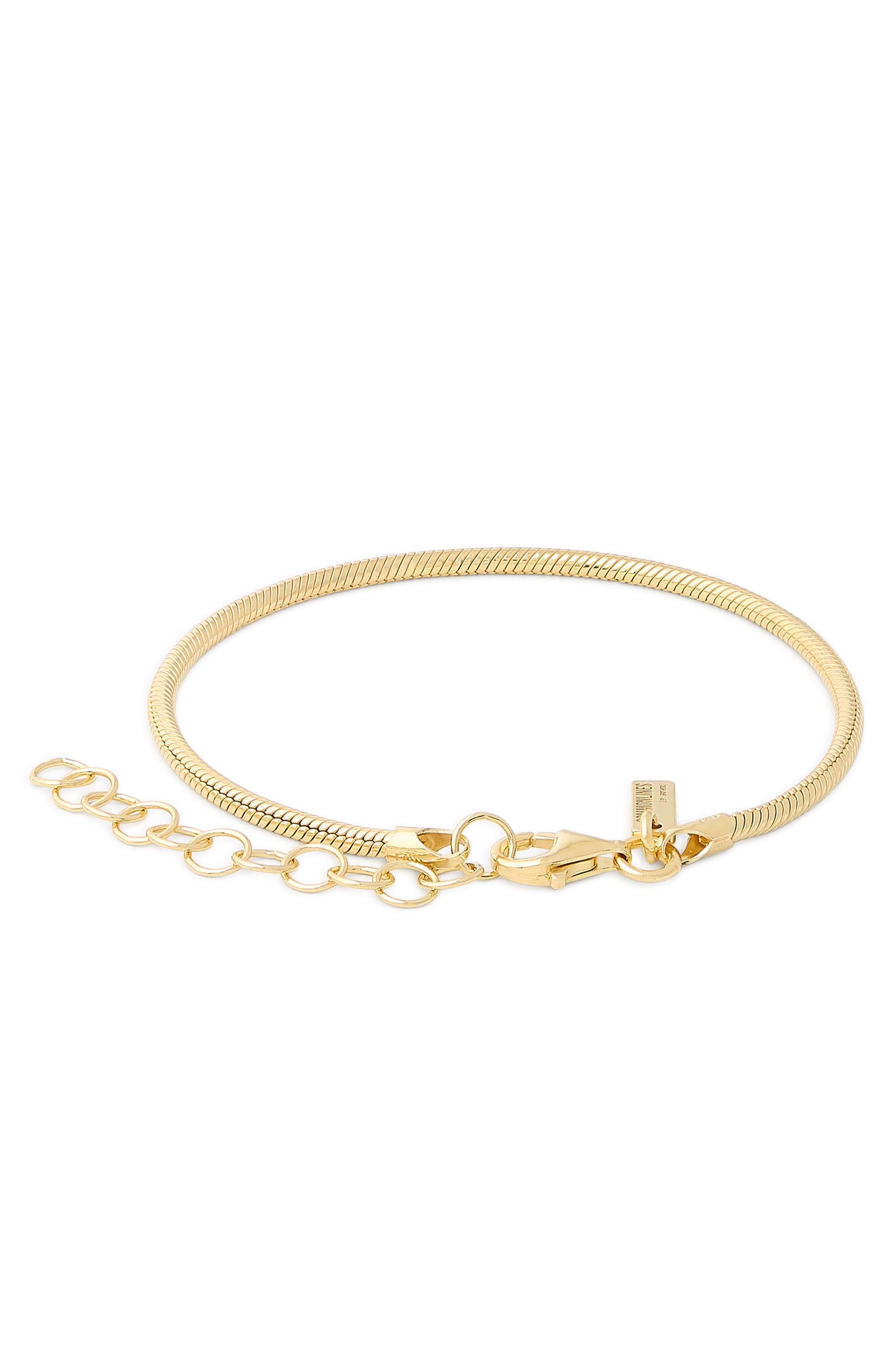 Snake Chain Bracelet, 14kt Gold-Plated Sterling Silver
