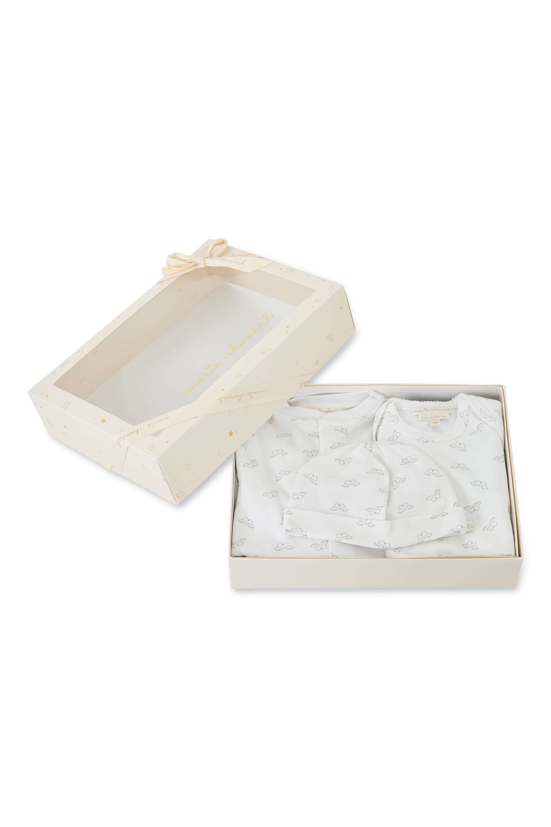 Kids Angel Wing Organic Cotton Bodysuit, Set of 3