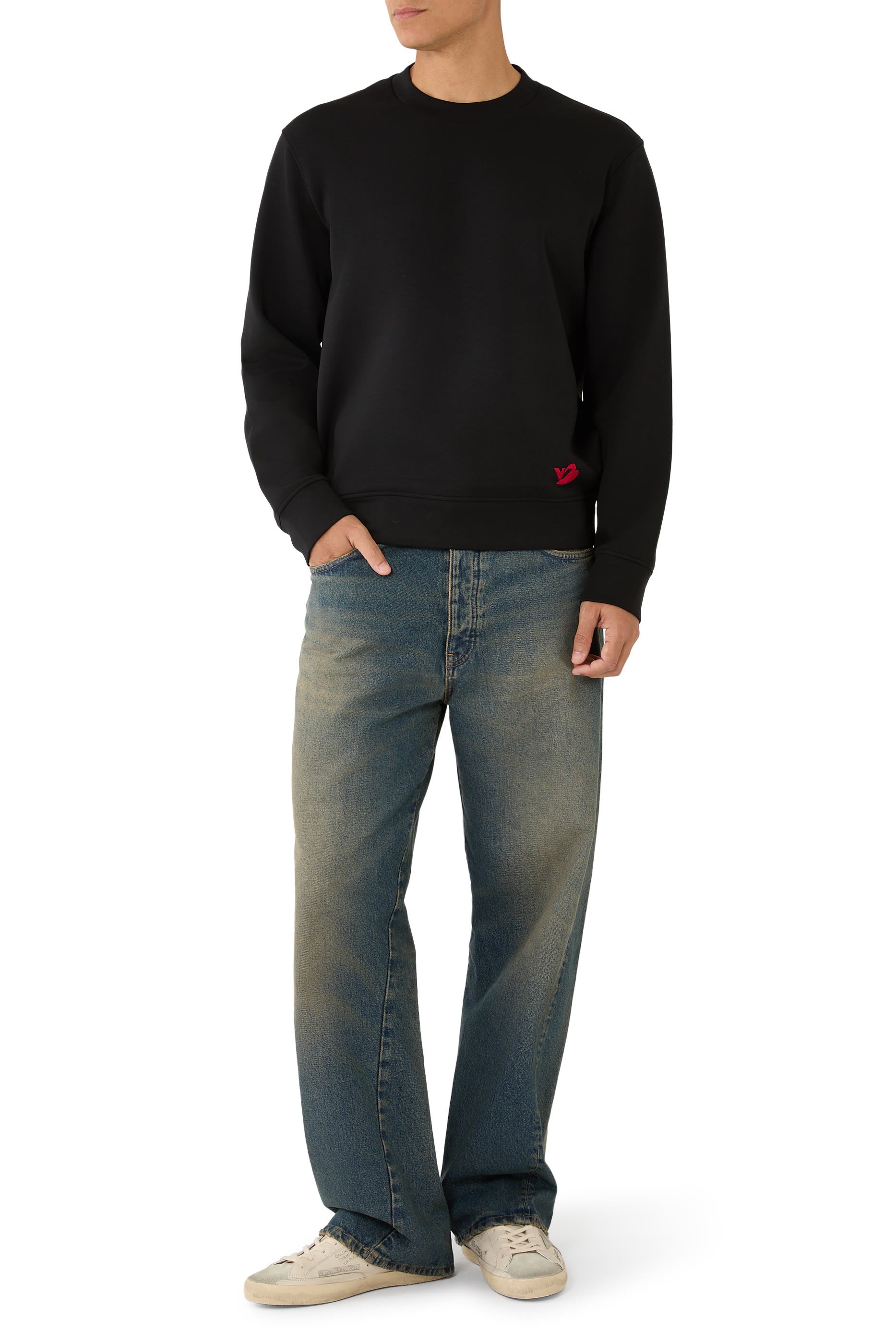 Heart Eagle Logo Sweatshirt in Double Jersey