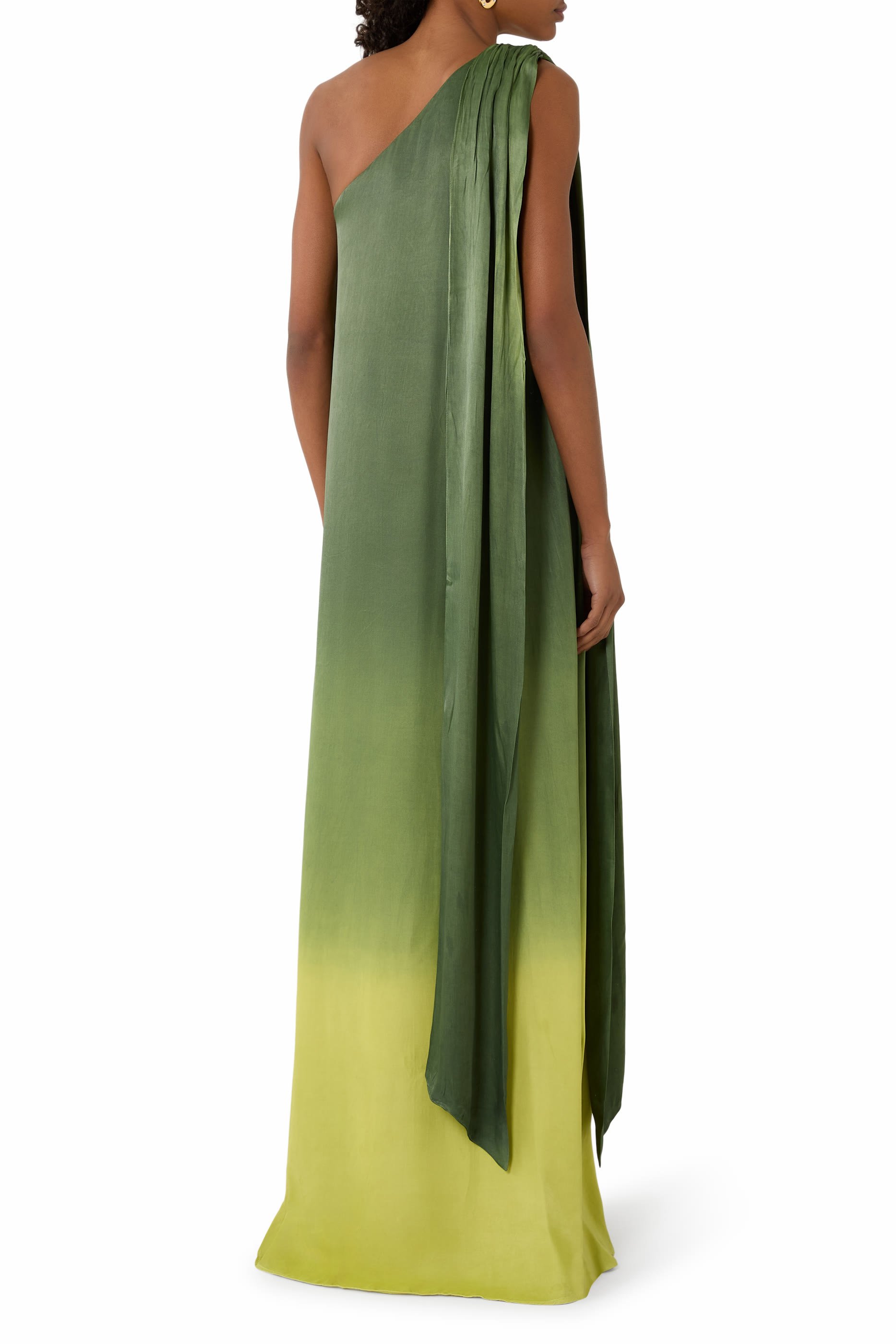 Raya Long Sleeves One-Shoulder Maxi Dress