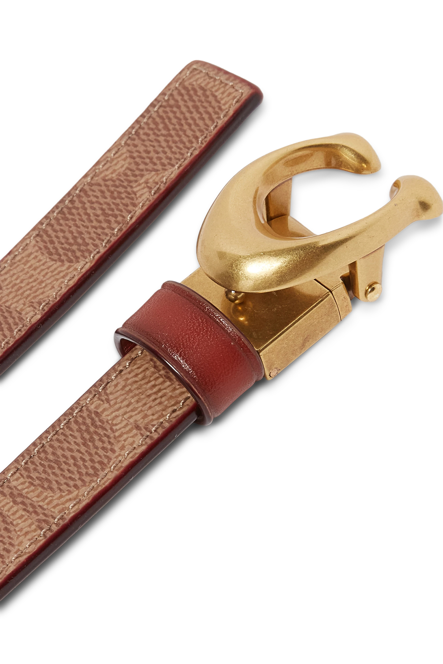 Sculpted Signature Buckle Reversible Belt