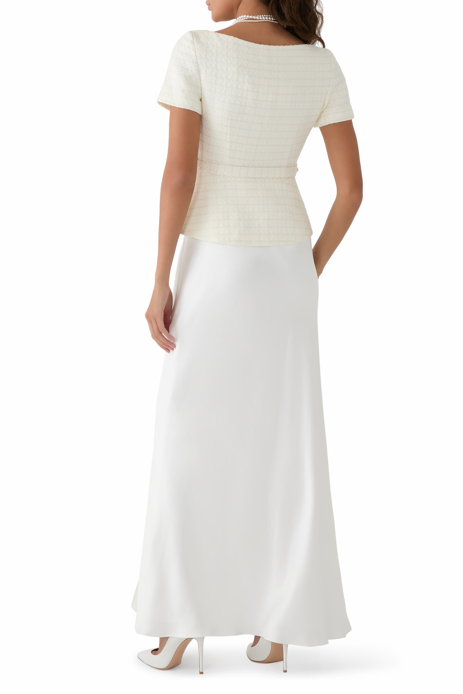 Tailored Crepe Maxi Dress