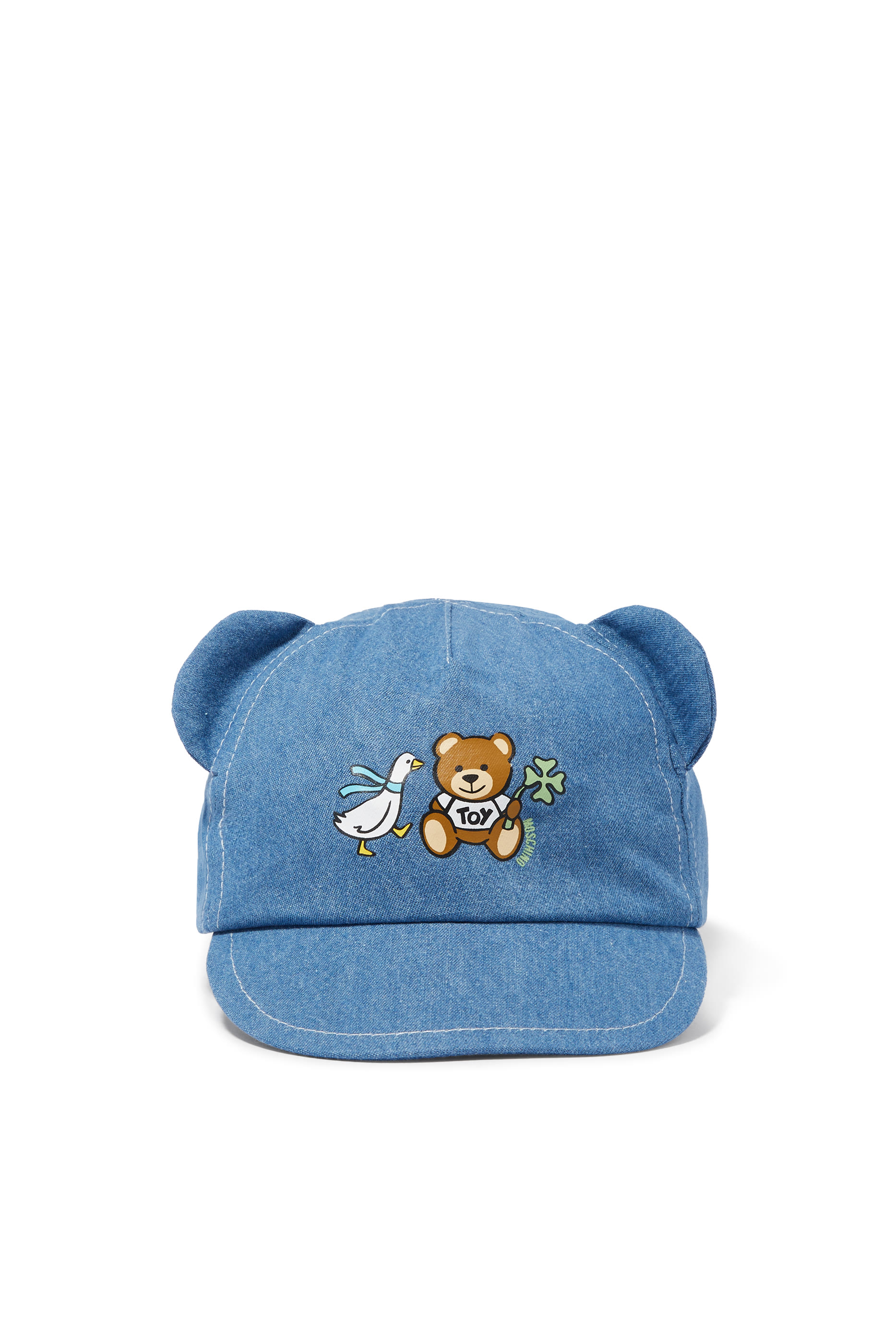 Kids Chambray Teddy Bear Cap