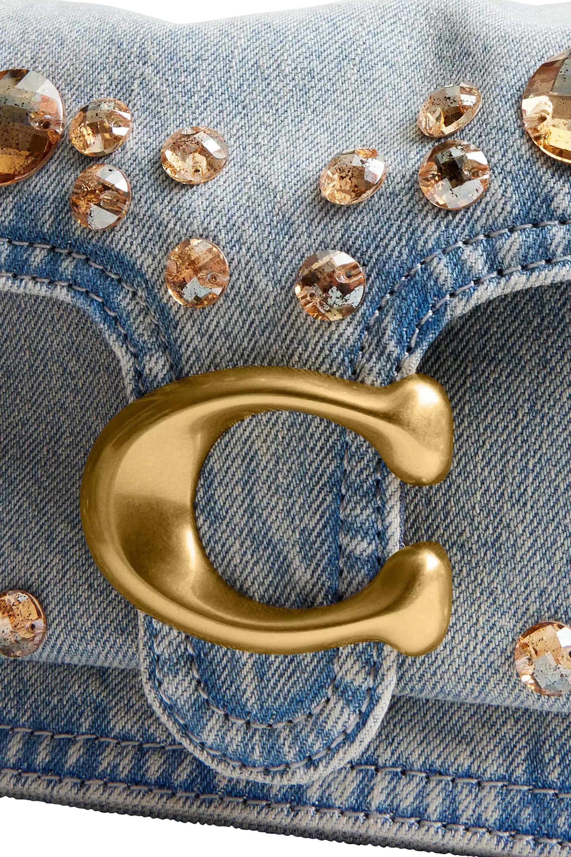 Crystal Denim Tabby 26 Shoulder Bag