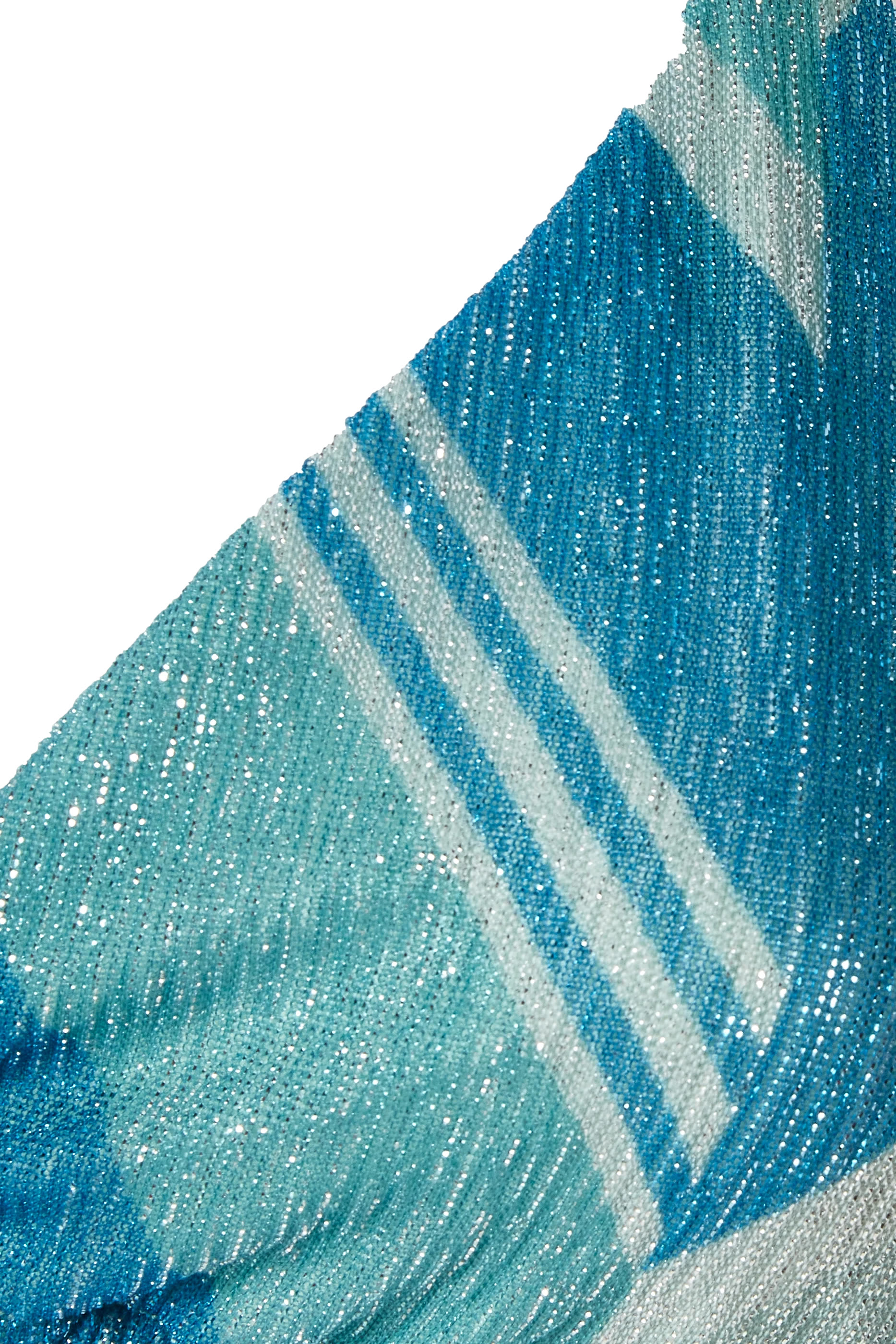 Winona Lurex Chevron Triangle Bikini Top