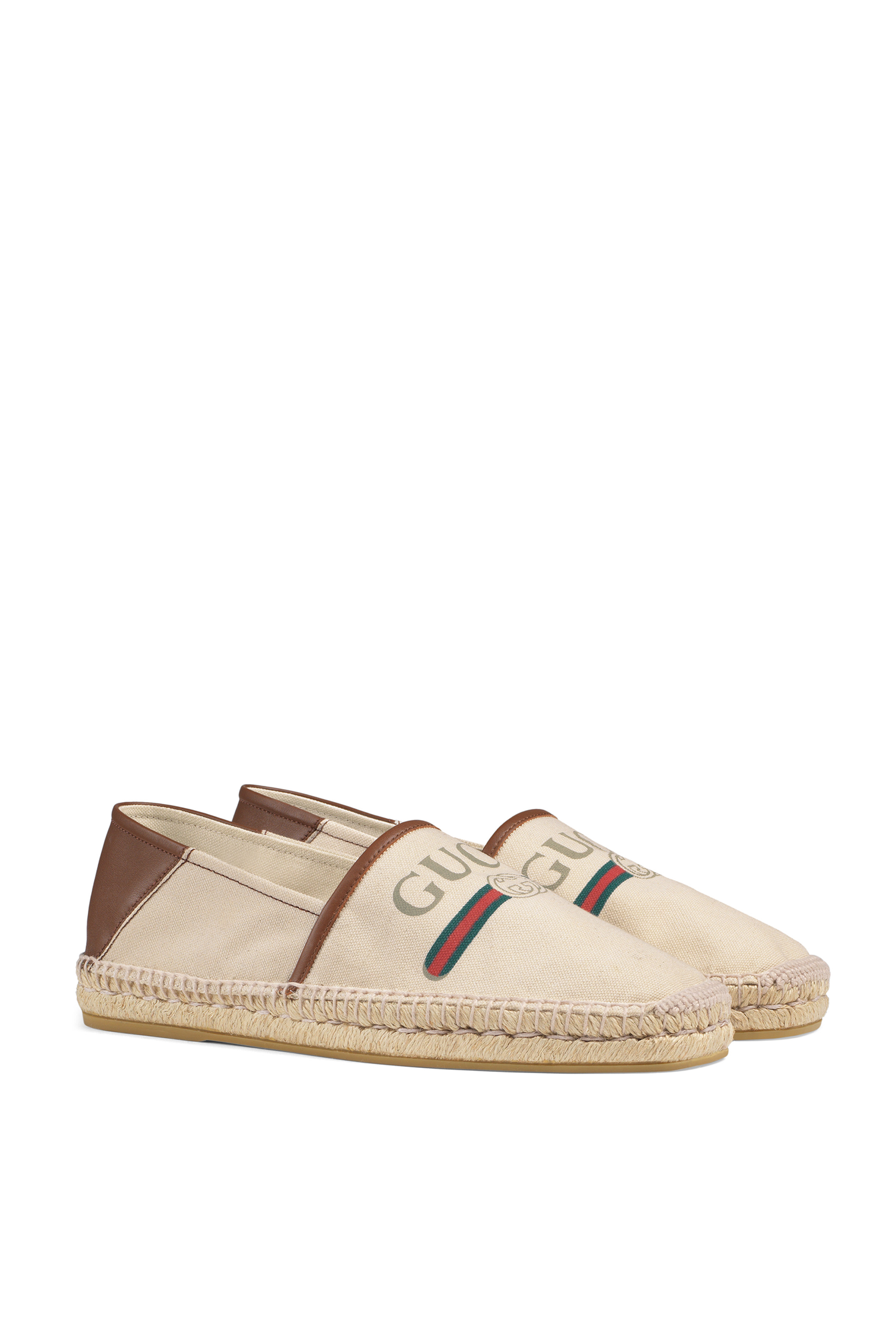 Gucci Logo Canvas Espadrilles