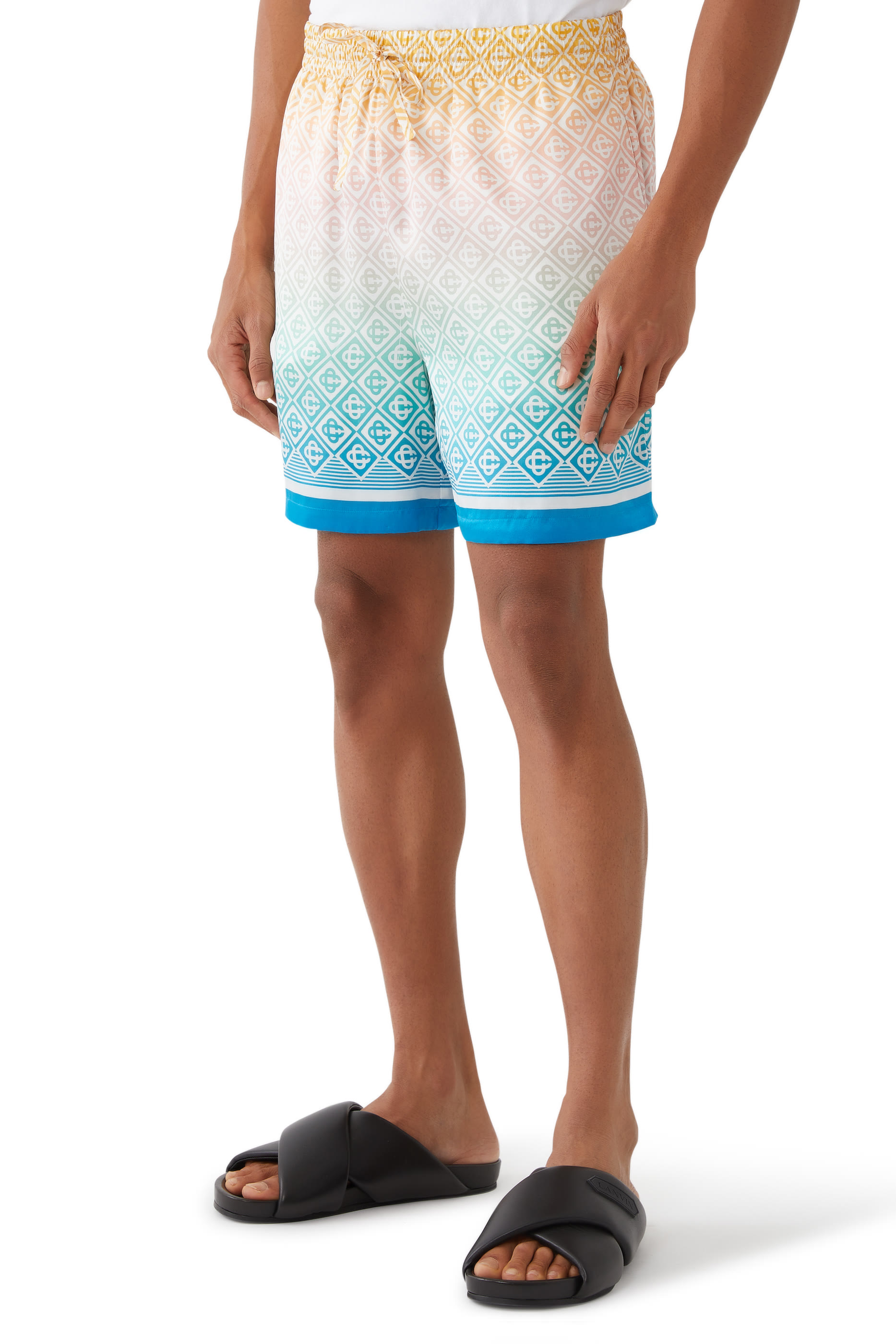 Silk Shorts with Drawstrings