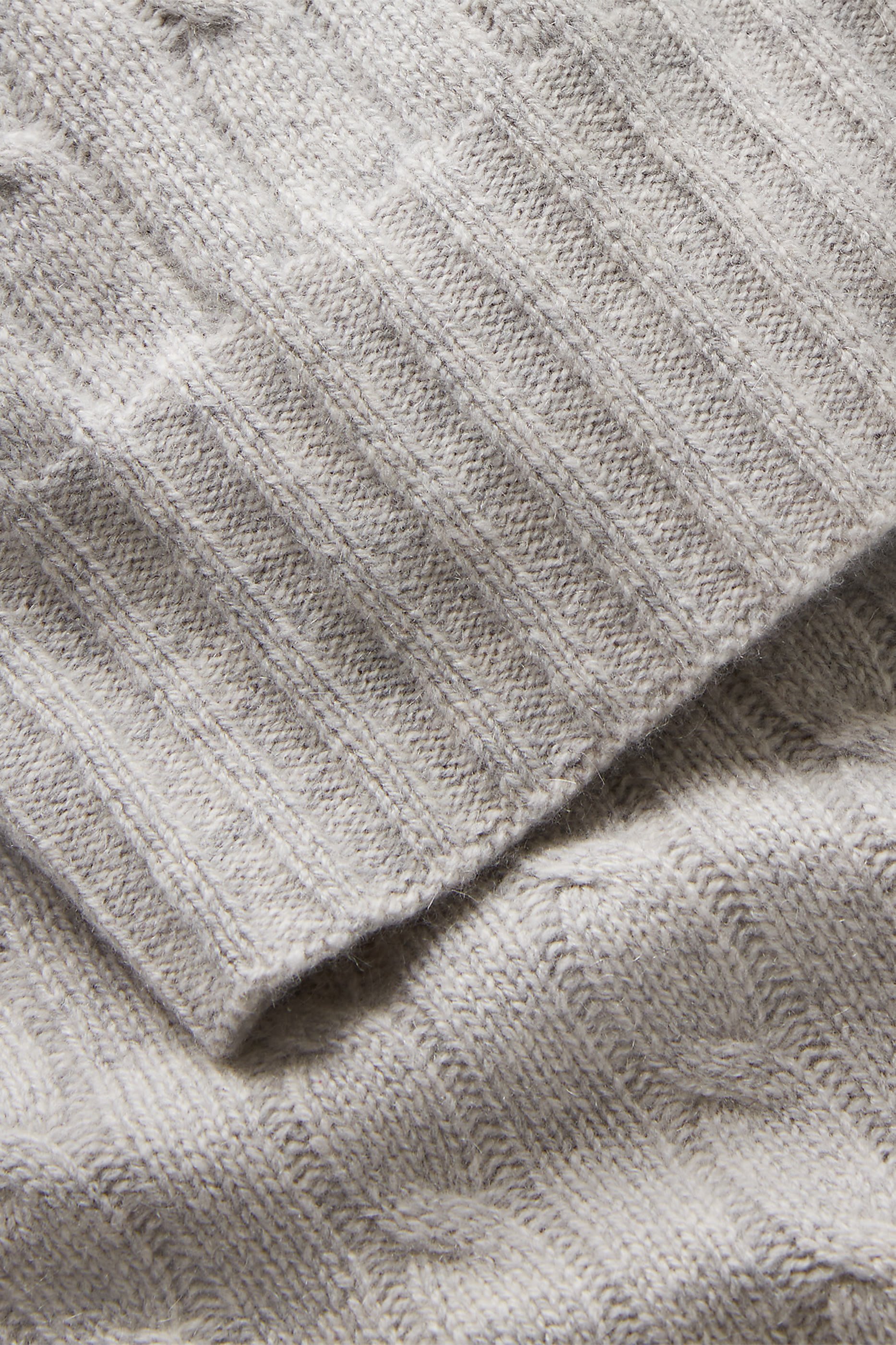 Cable Cashmere Throw Blanket