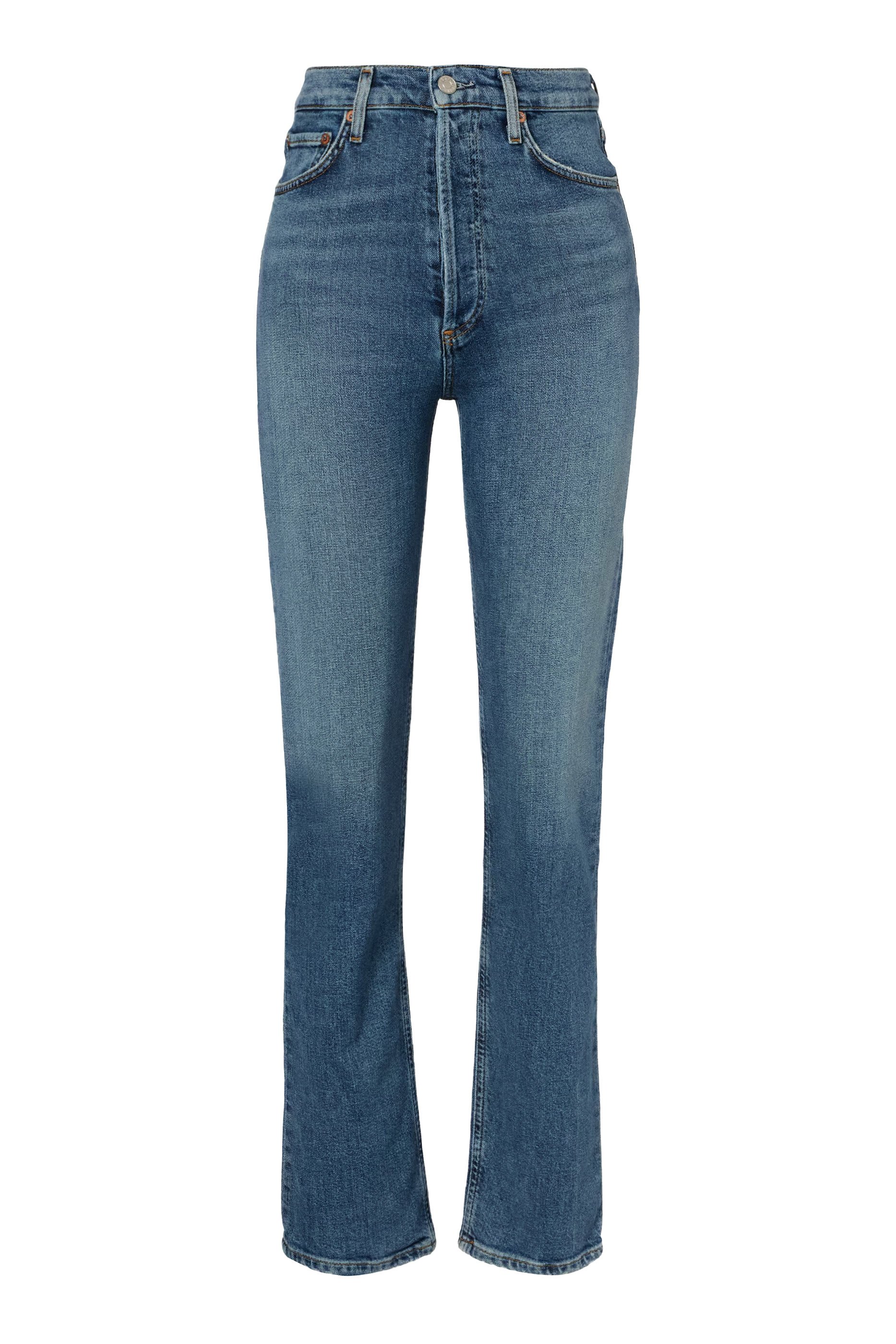 90s Pinch Waist-Long High-Rise Straight Jeans