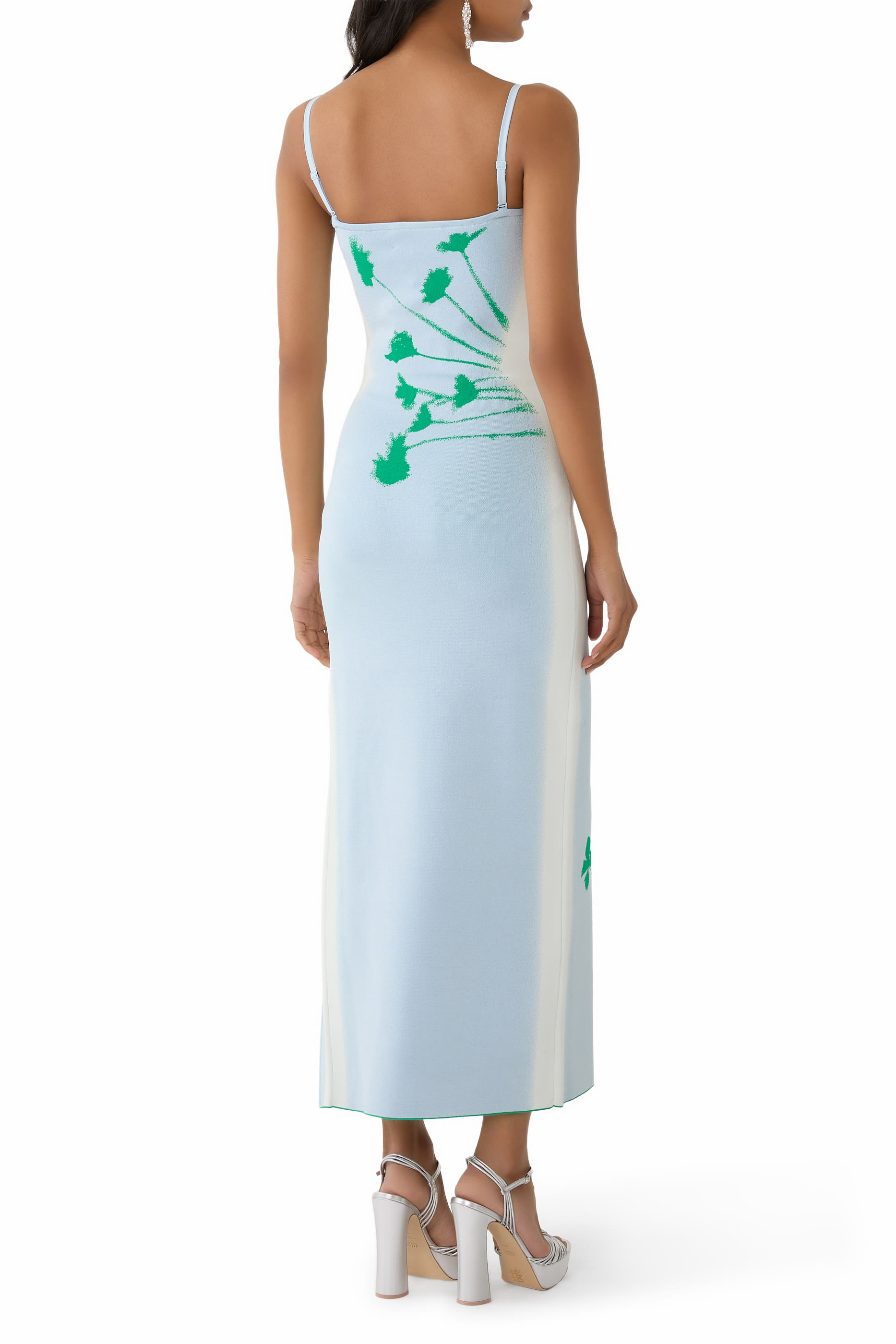 Iris Flower Print Maxi Tank Dress 