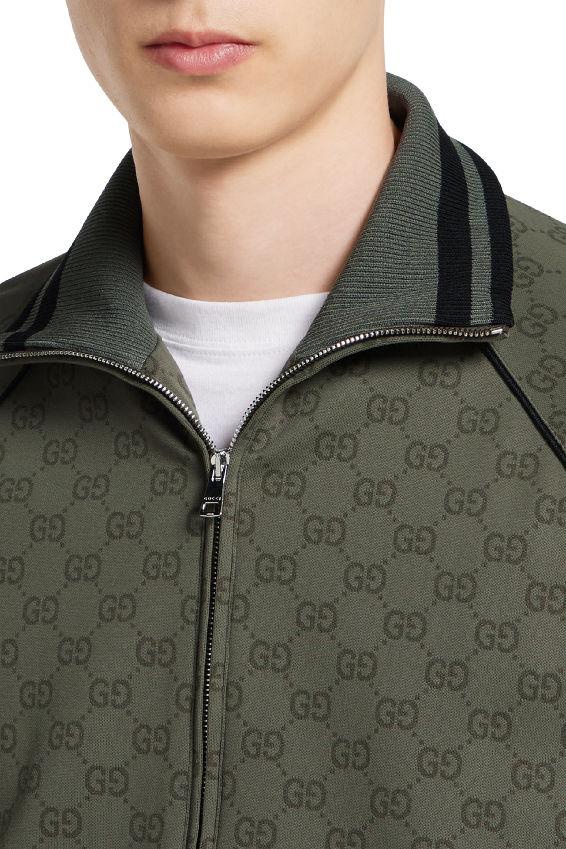 GG Jersey Jacquard Zip Jacket