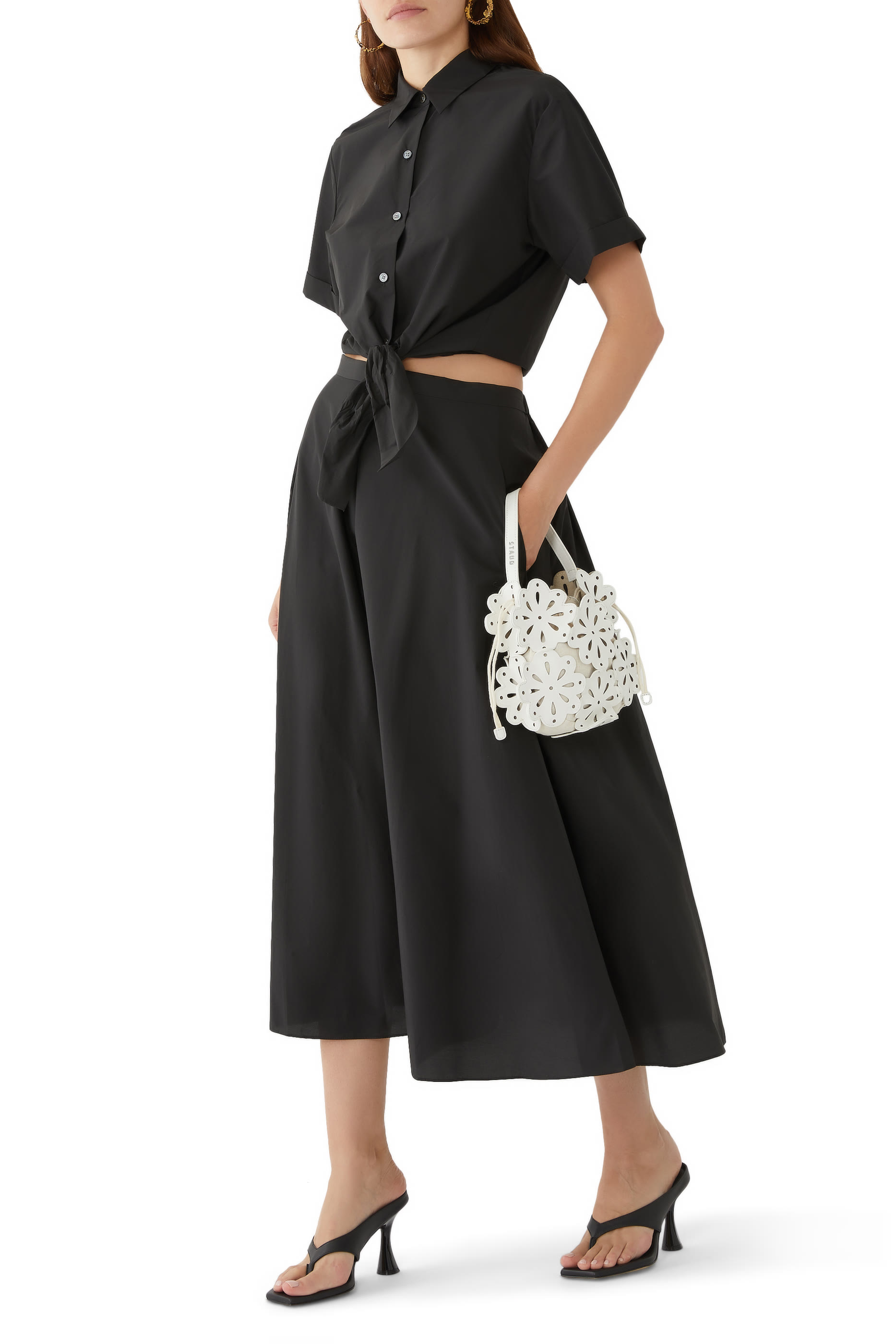Full Midi Crepe Skirt