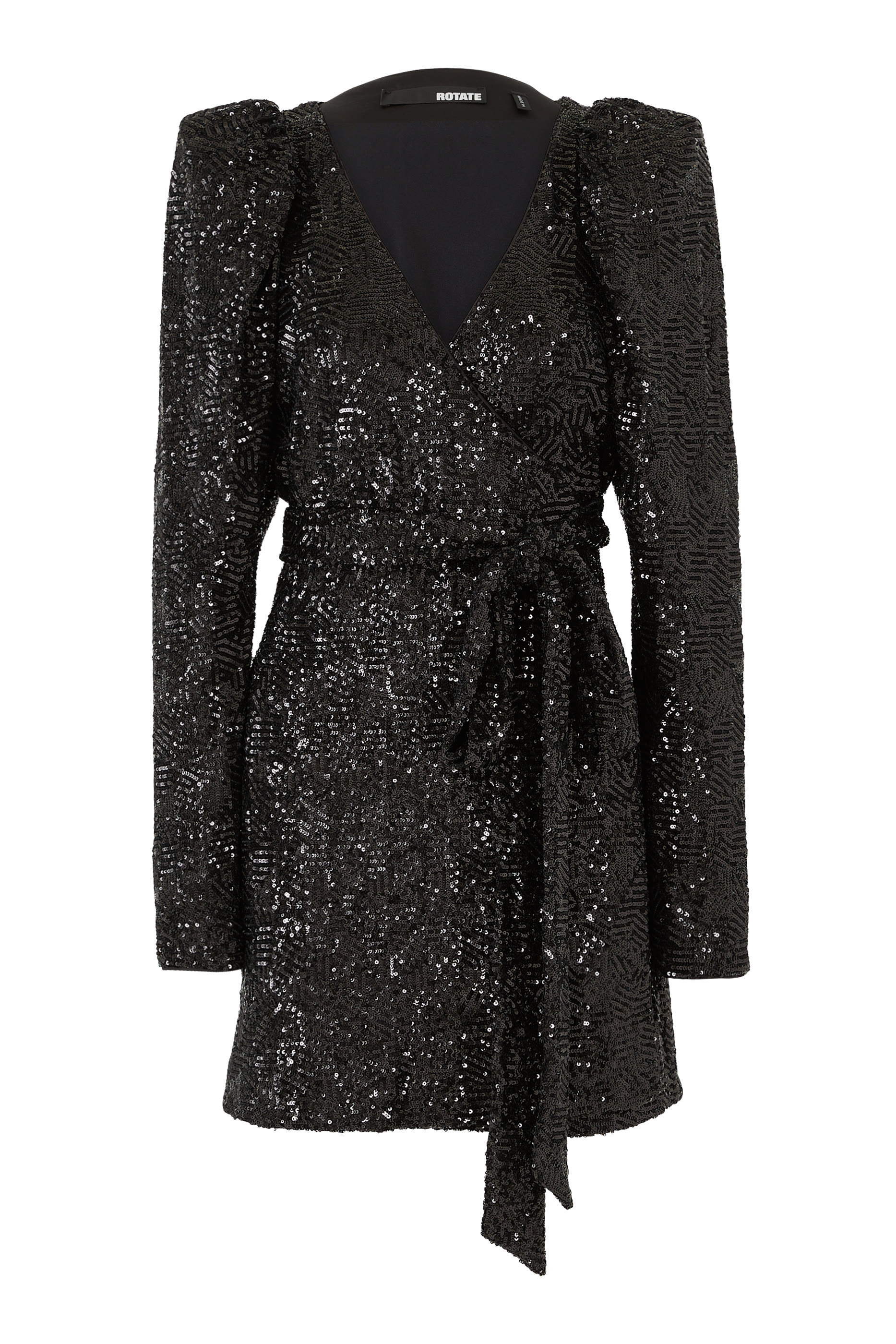 Sequin Mini Wrap Dress