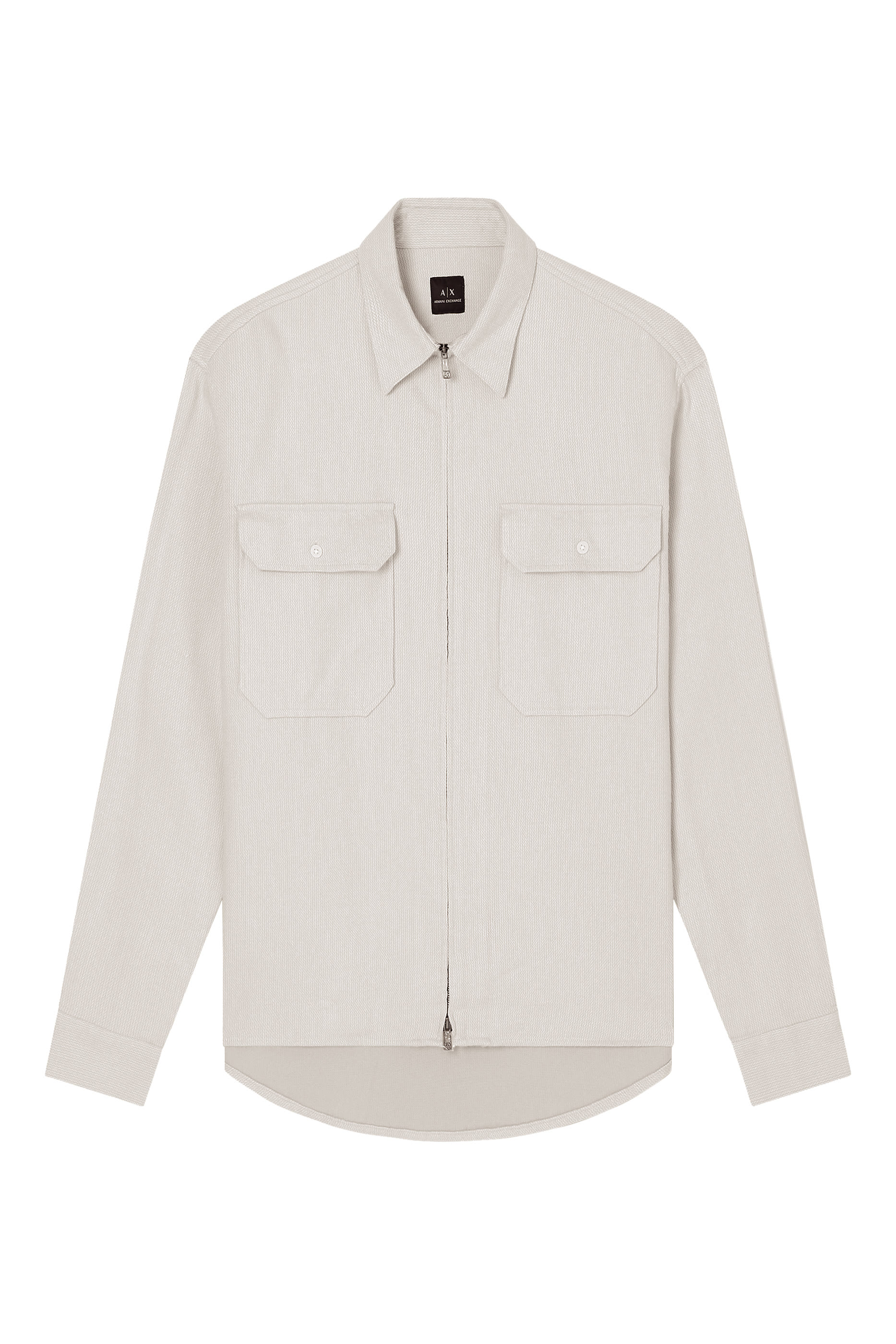 Zip-Up Front Pocket Shirt