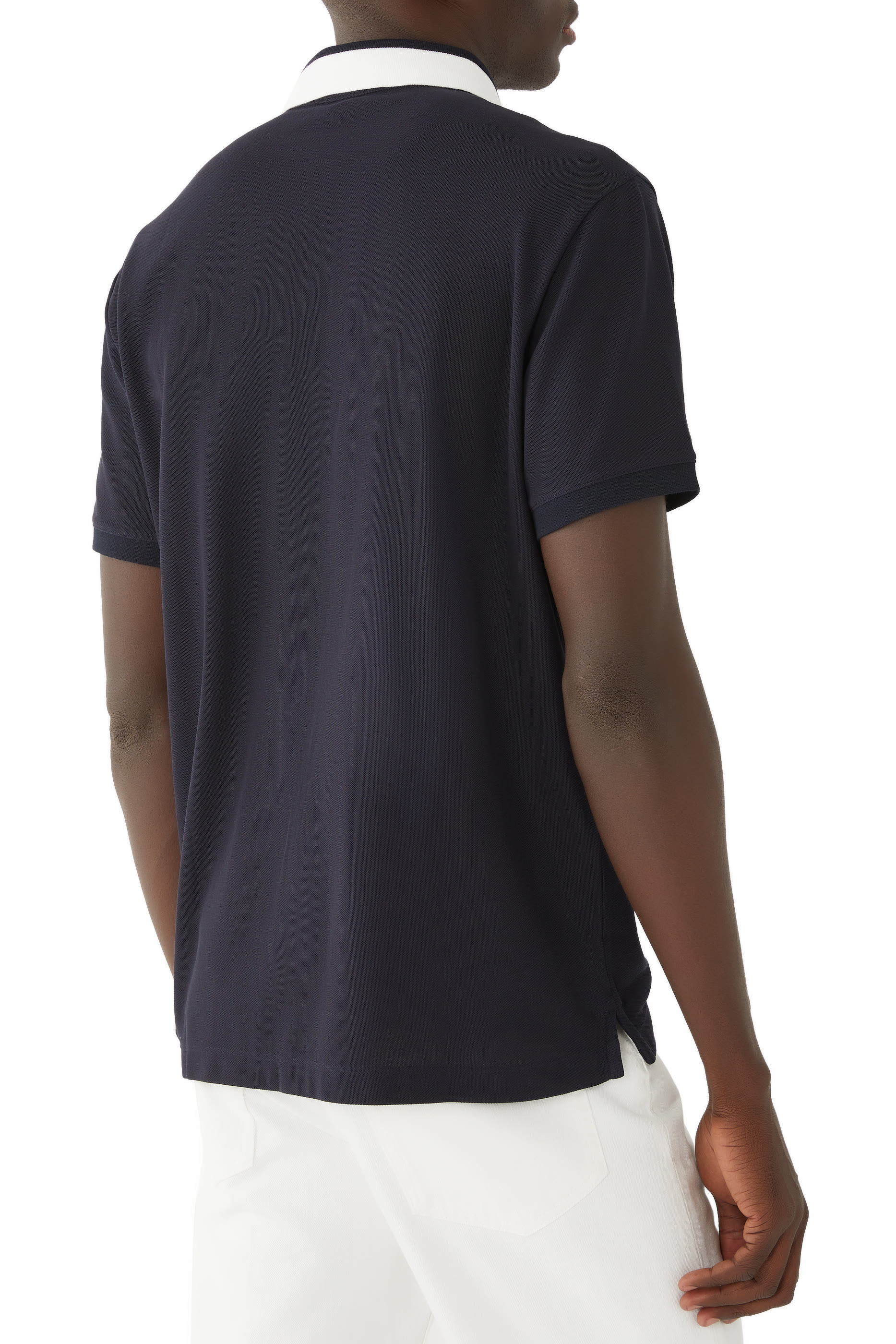 Jersey Polo Shirt with Placed Logo