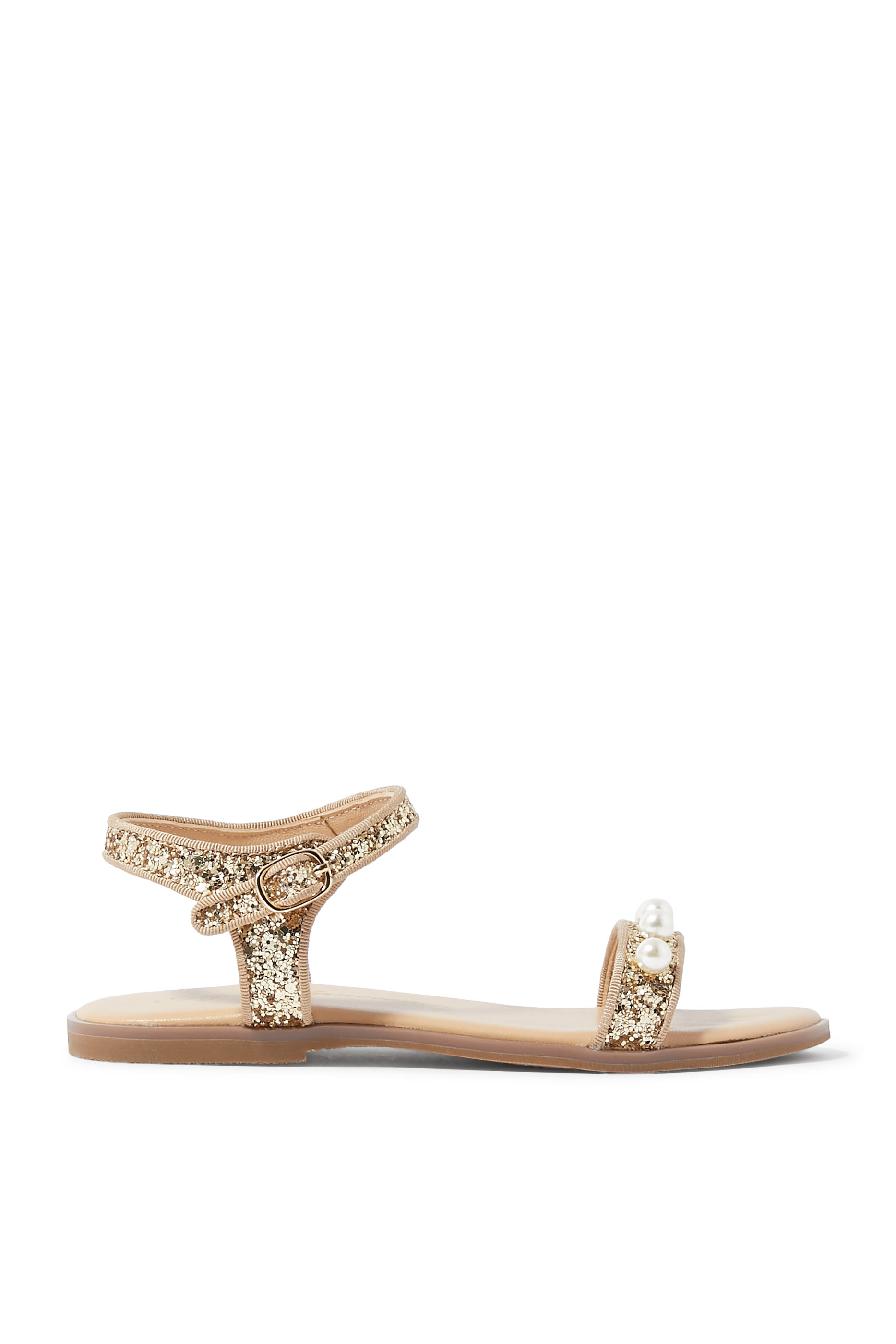 Kids Fleur Glitter Sandals