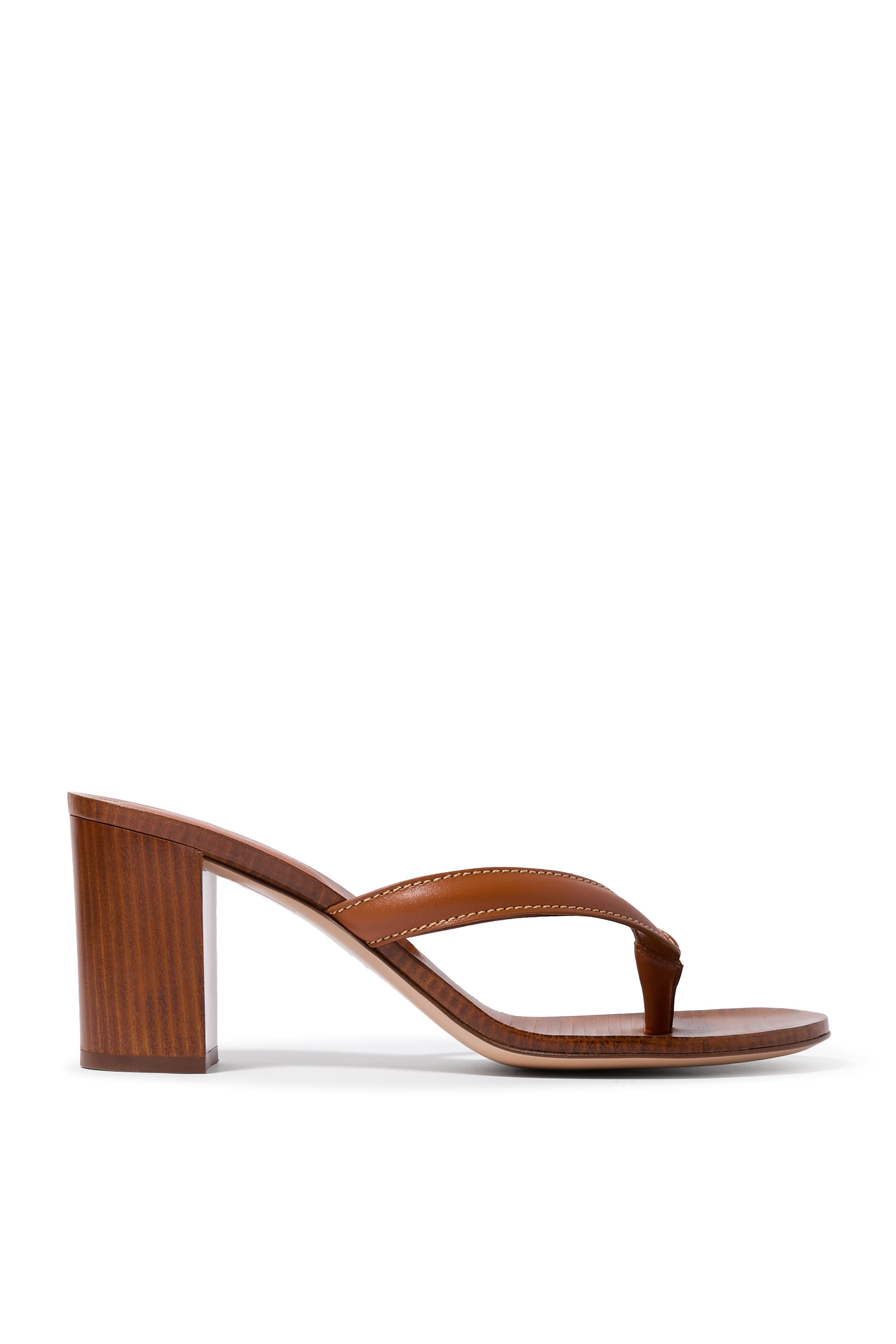 Leather 70 Thong Mules