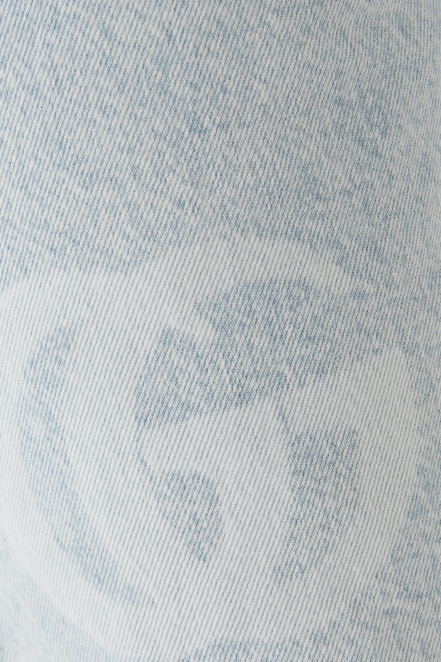 Lasered Denim Shorts