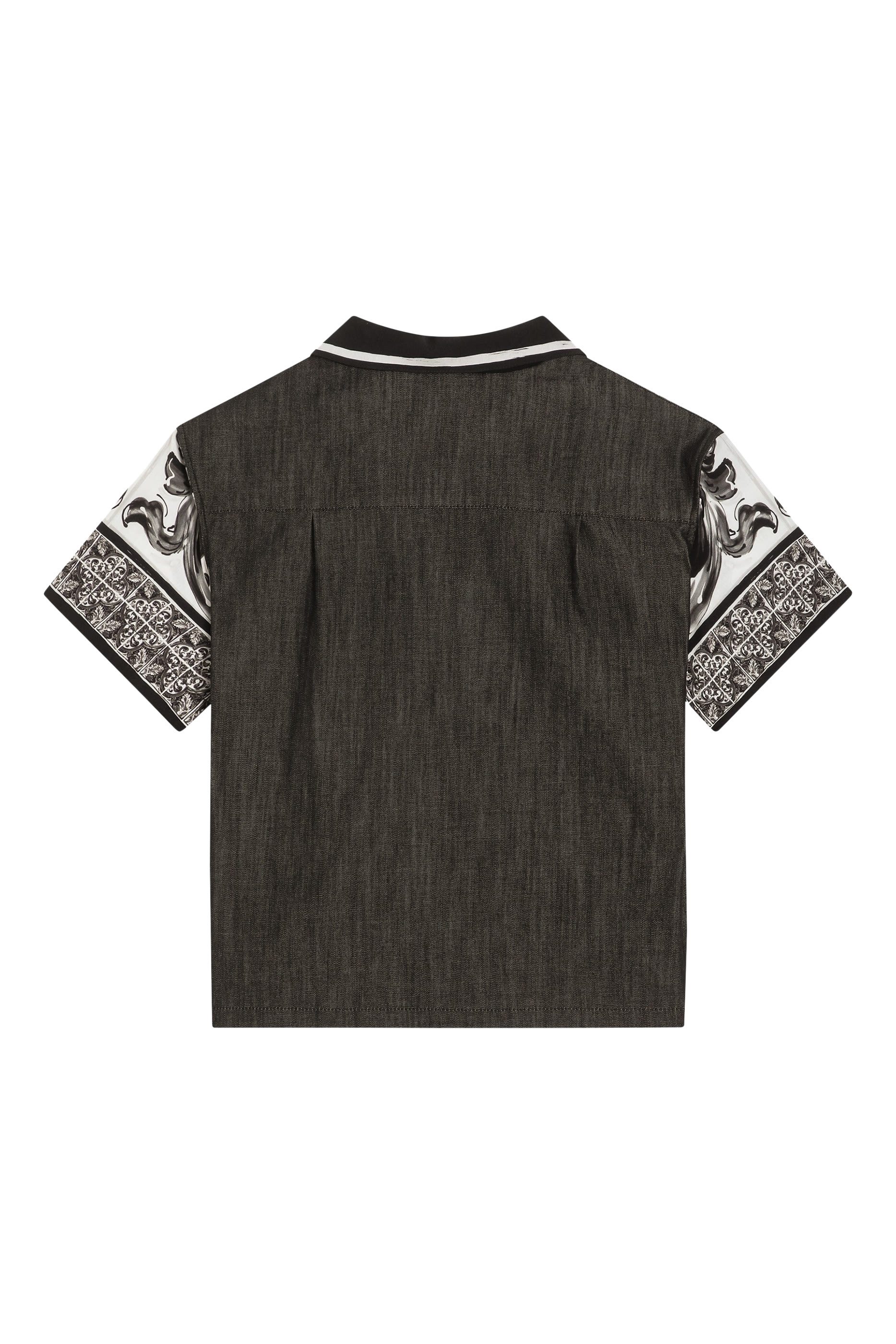 Kids Majolica-Print Denim Shirt