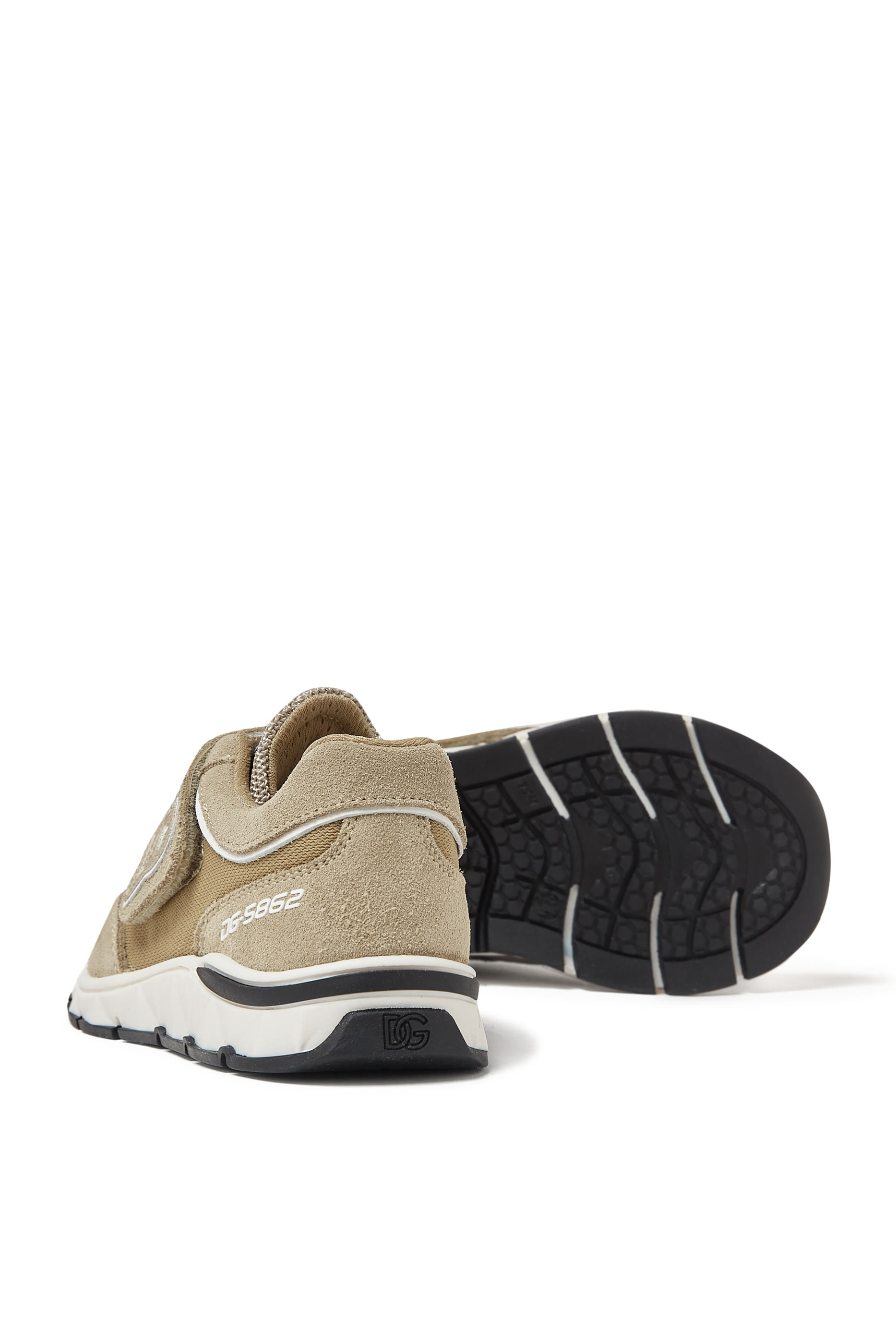 Kids DG Logo Leather Sneakers 