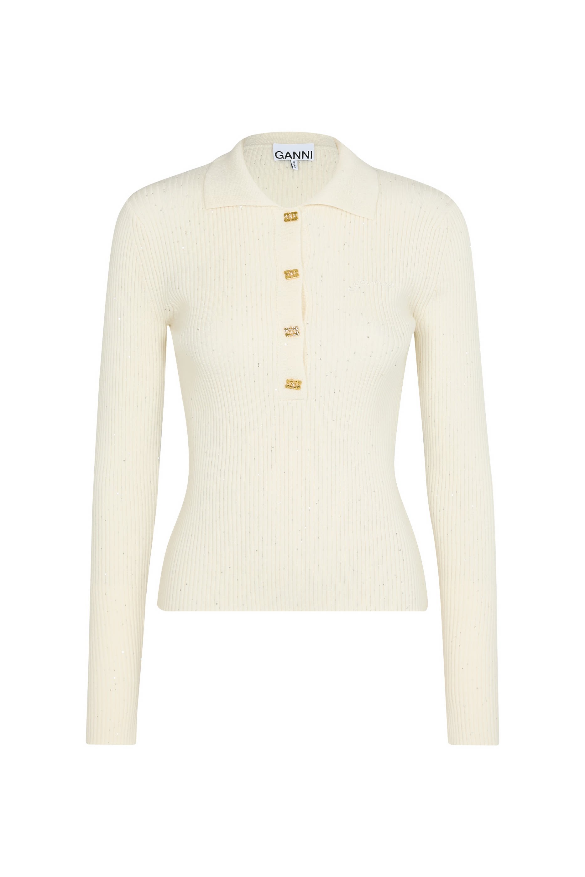 Fine Sequin Knitted Polo