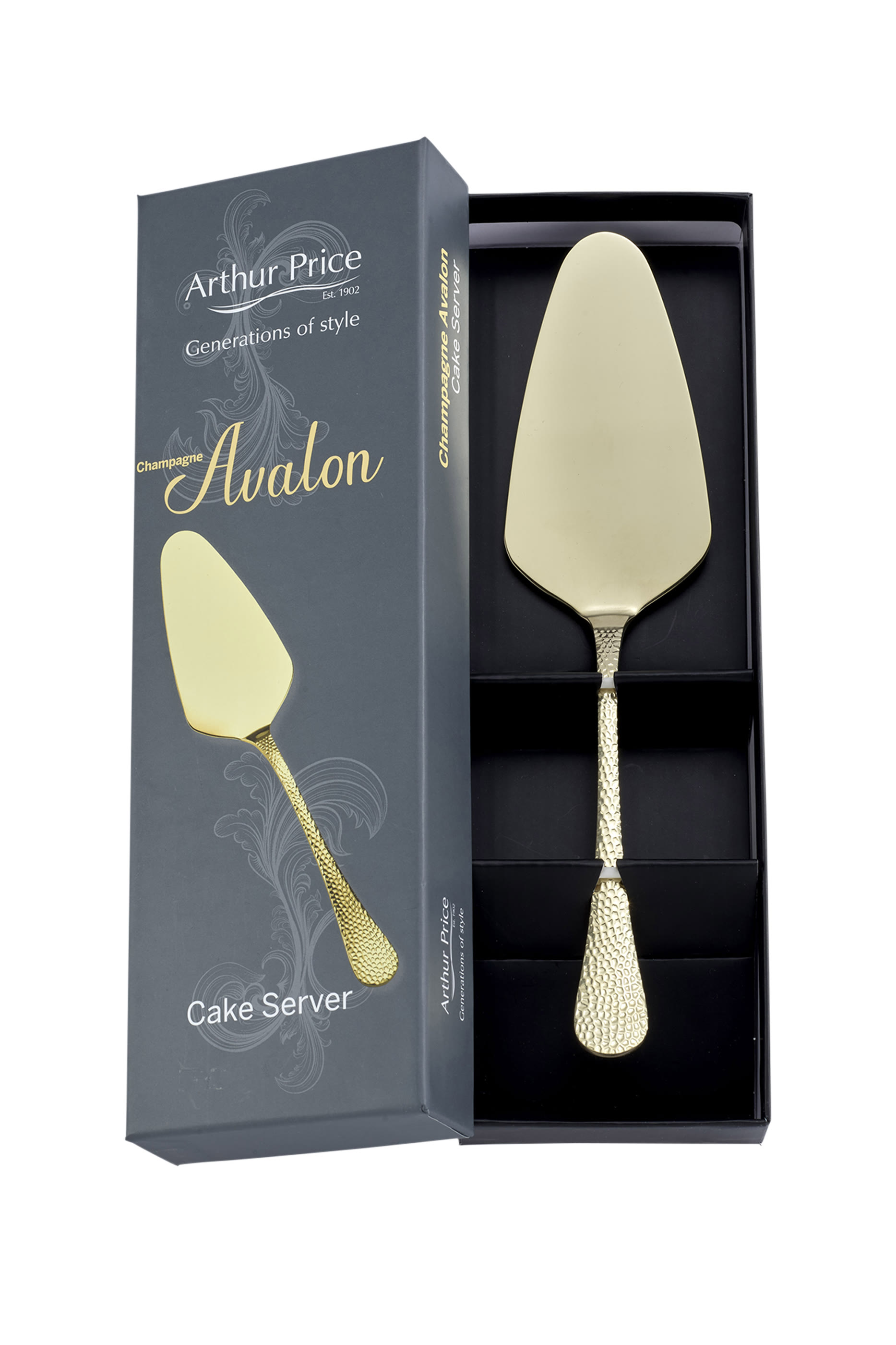 Champagne Avalon Cake Server