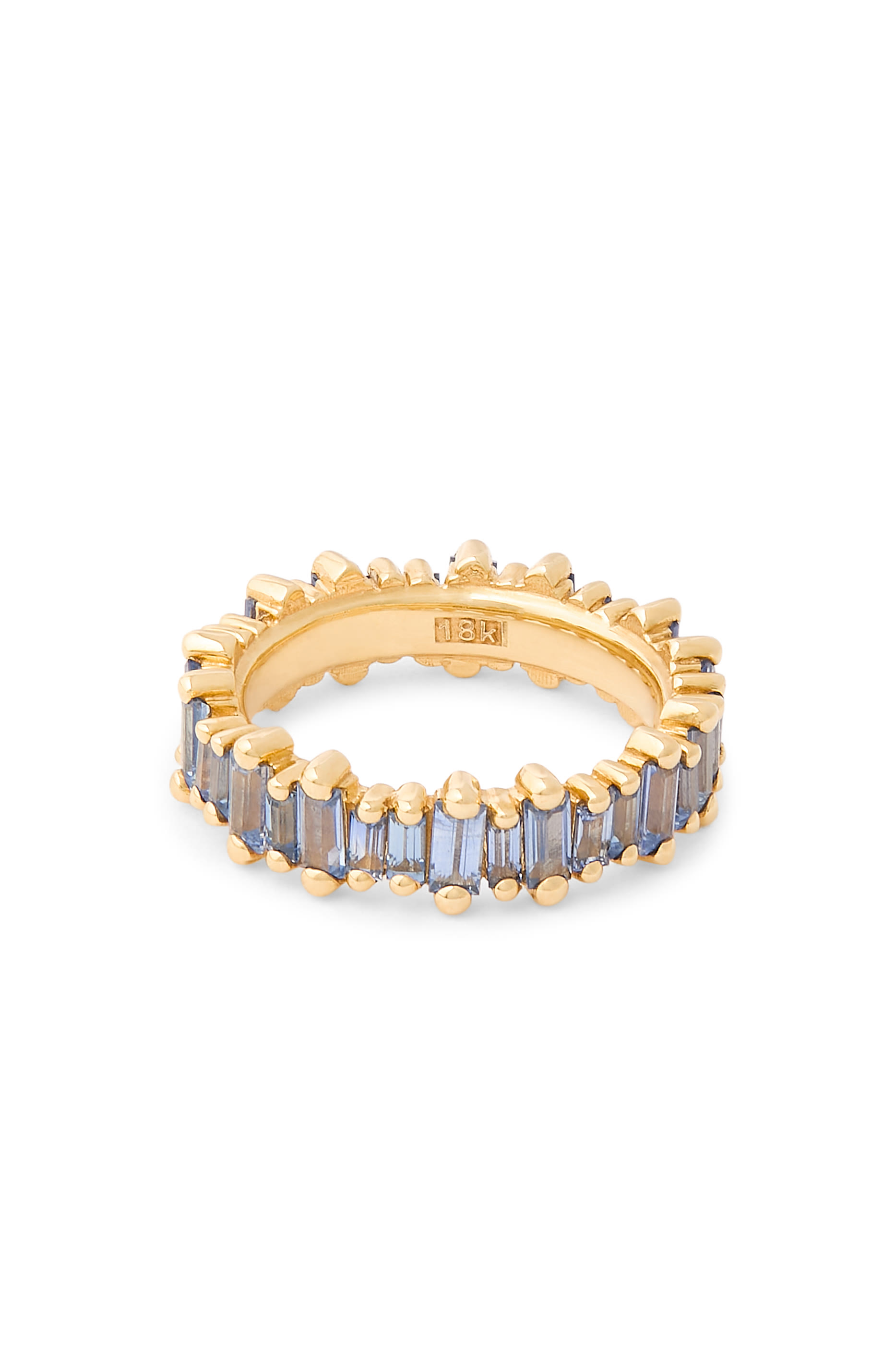 Fireworks Asymmetrical Band, 18k Yellow Gold & Sapphire