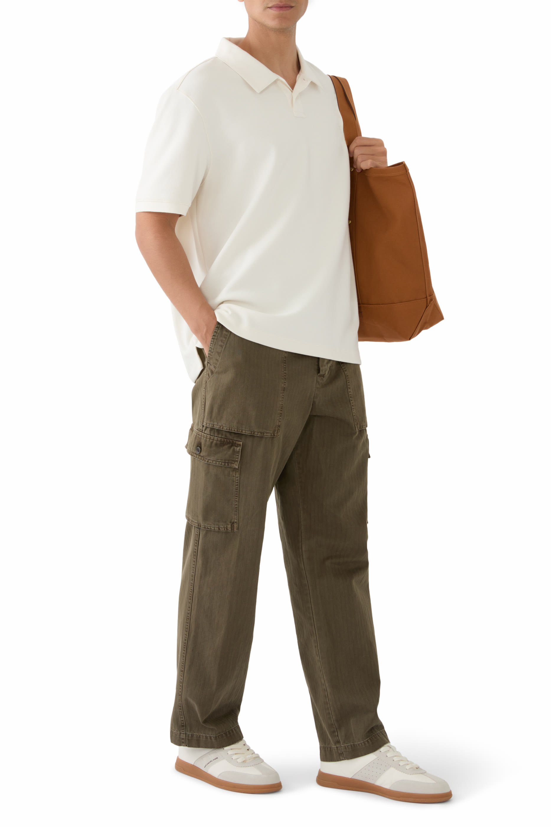 Herringbone Twill Utility Pants