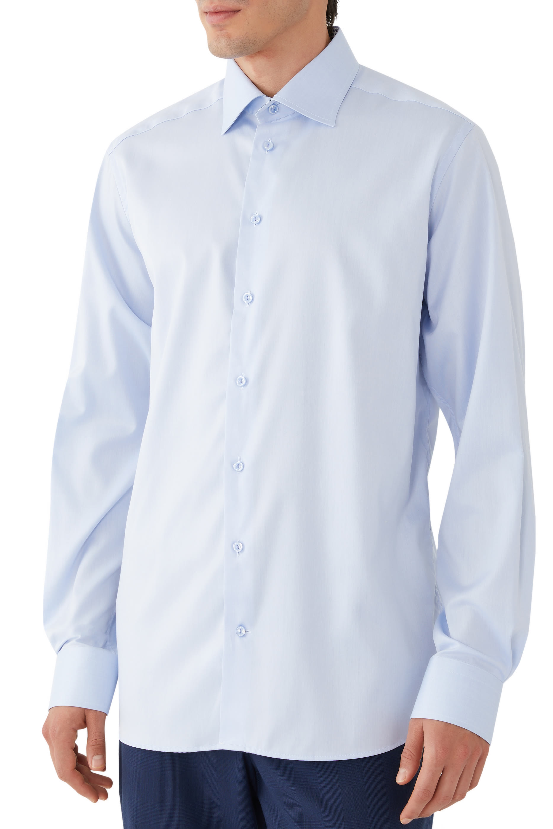 Geometric Effect Signature Twill Shirt