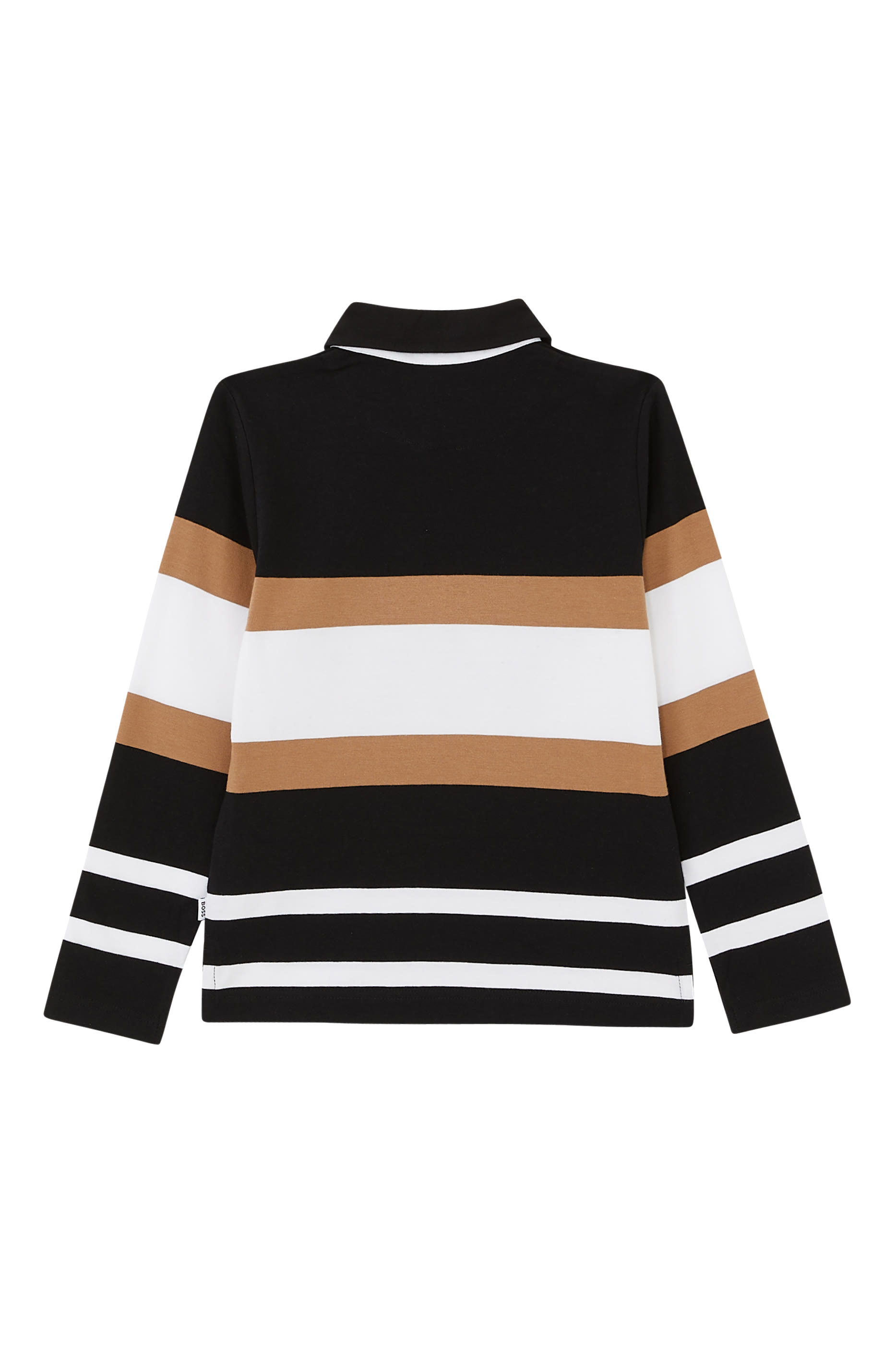 Kids Striped Long-Sleeve Polo Shirt